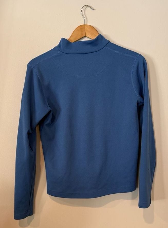 The North Face Quarter Zip Pullover Size L Blue Thermal Long Sleeve 3