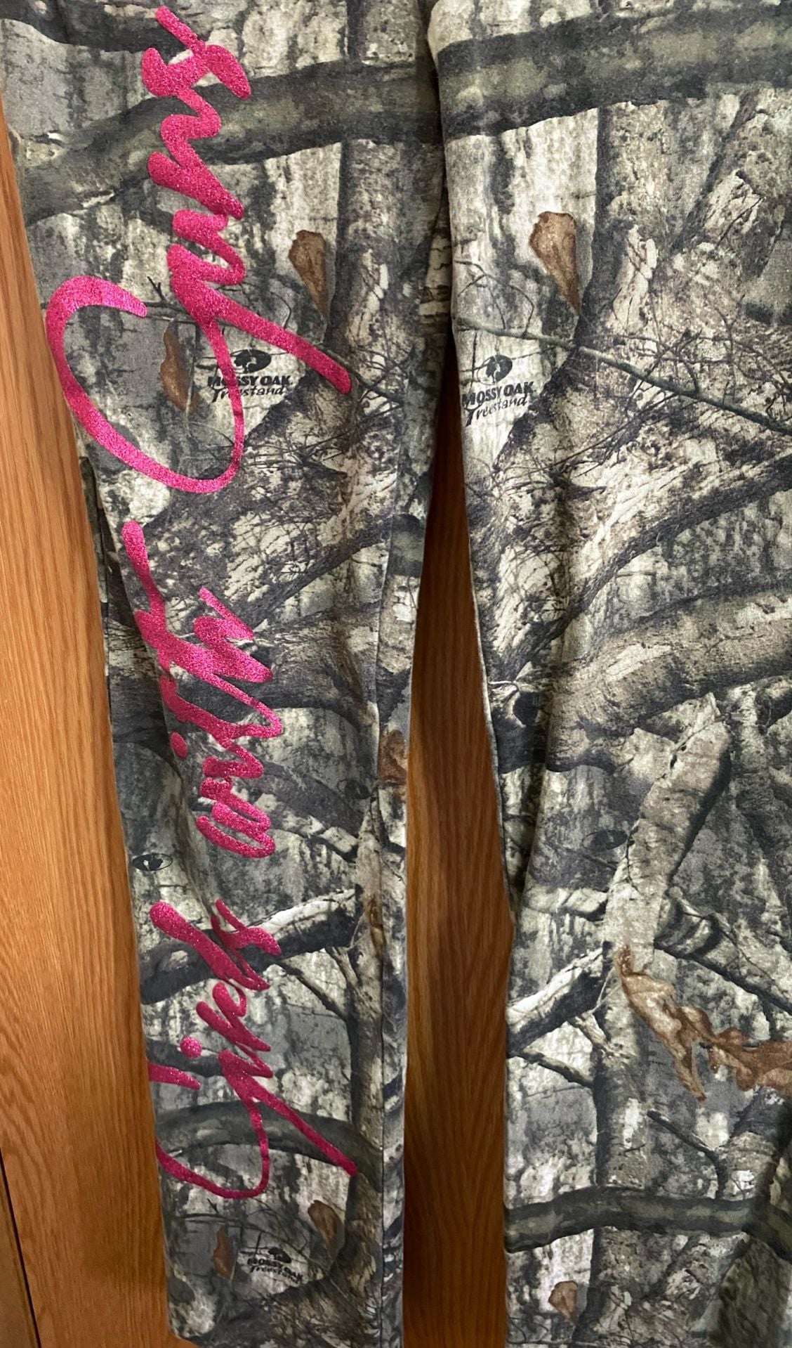 Girls with Guns Mossy Oak Flare Pants Size L Camo Rhinestone 3