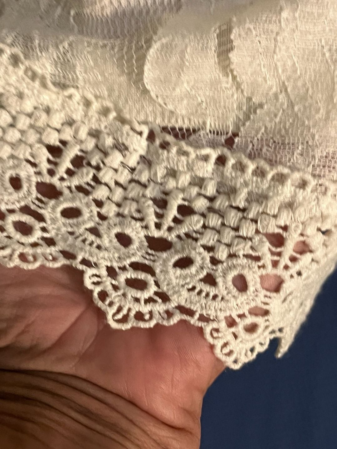 Flying Tomato Cold Shoulder Dress Size S Cream Lace 003-167 7