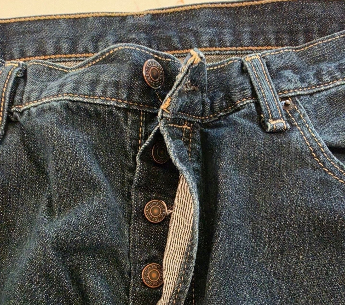 Levi's 501 Original Fit Jeans Size 36x34 Dark Wash 6