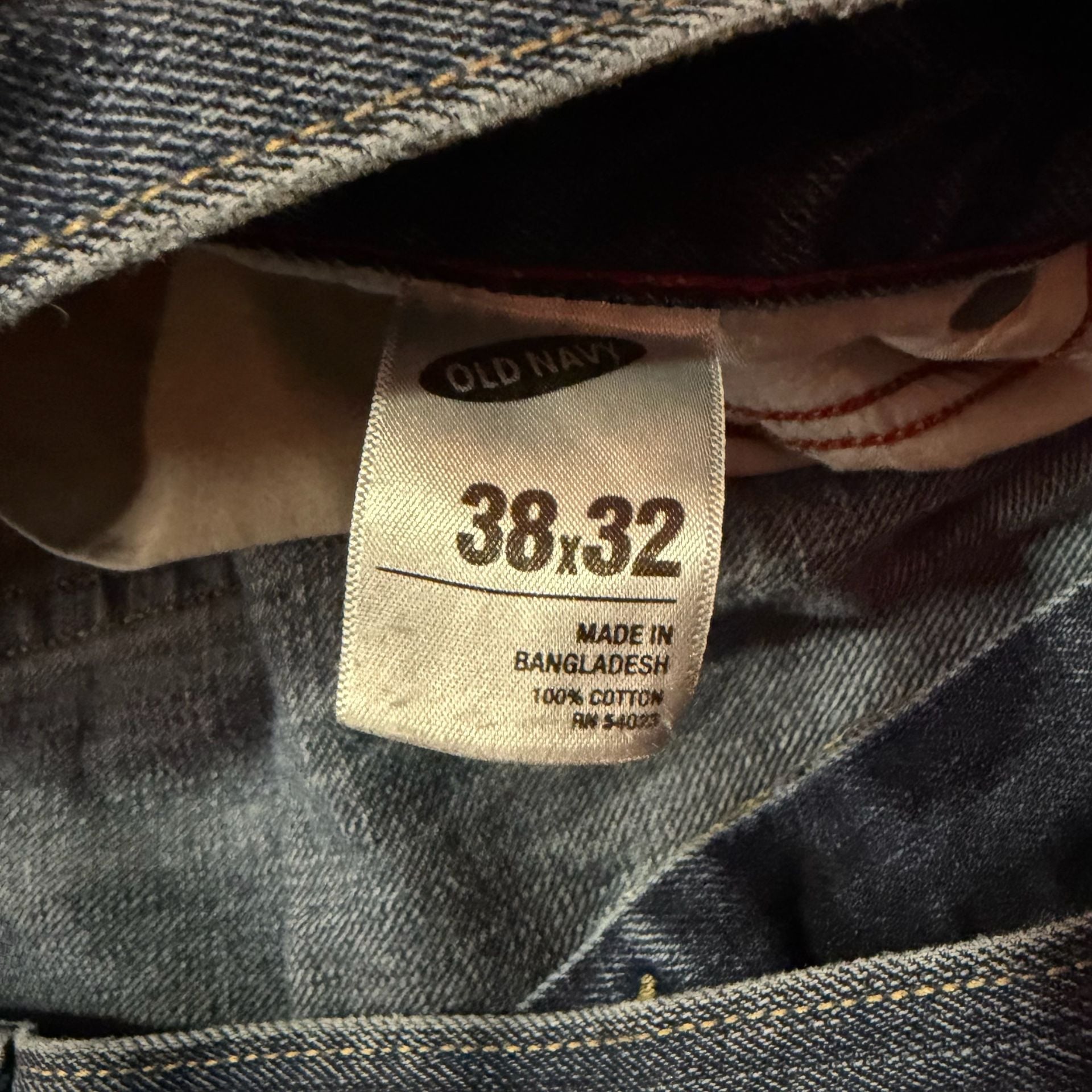Old Navy Loose Jeans Size 38x32 Blue Denim Distressed 4
