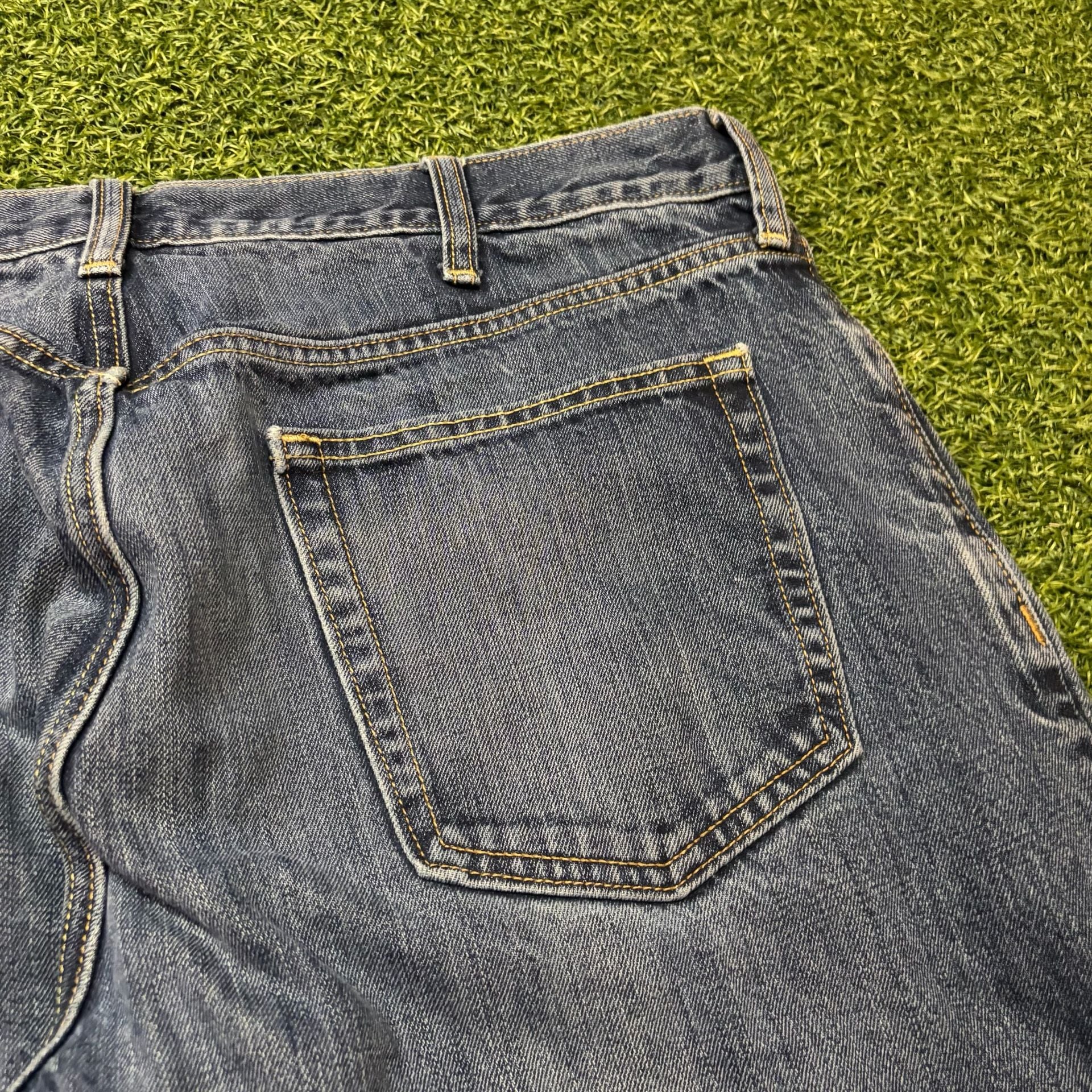 Old Navy Loose Jeans Size 38x32 Blue Denim Distressed 6