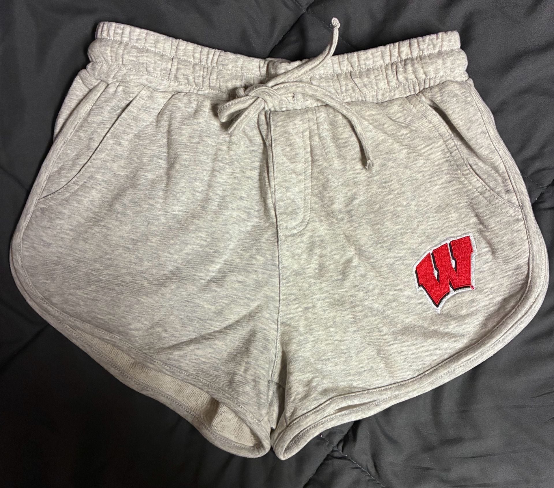 Hype & Vice Wisconsin Badgers Sweatshirt Shorts Size S Gray 2