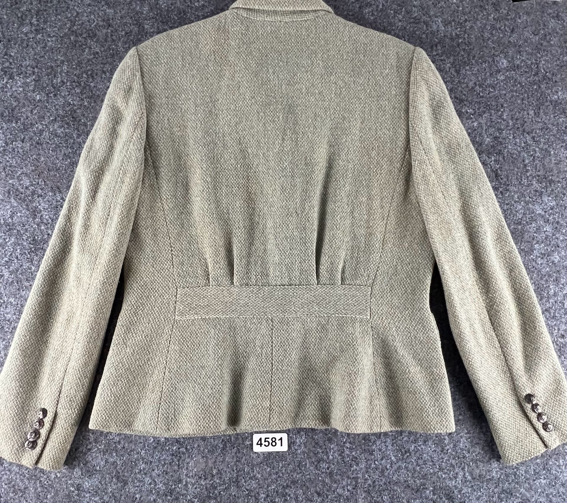 Lauren Ralph Lauren Tweed Blazer Size 12 Green Wool Blend Equestrian 8
