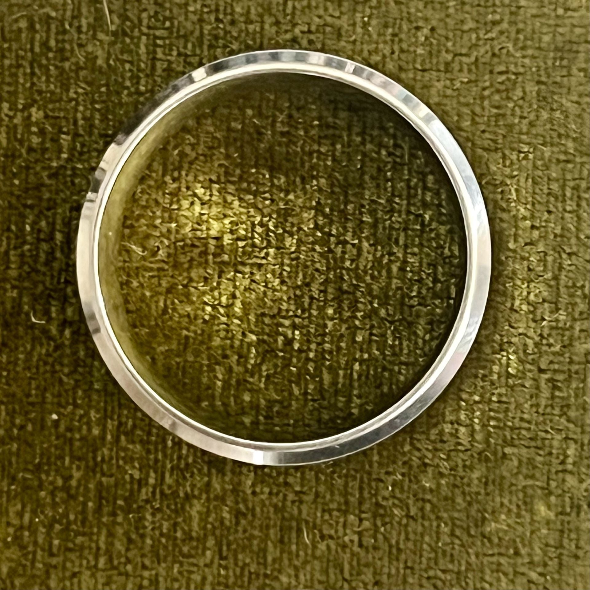 Tungsten Titanium Ring with Green Antler Inlay Polished Finish 8mm Band Size 11 5