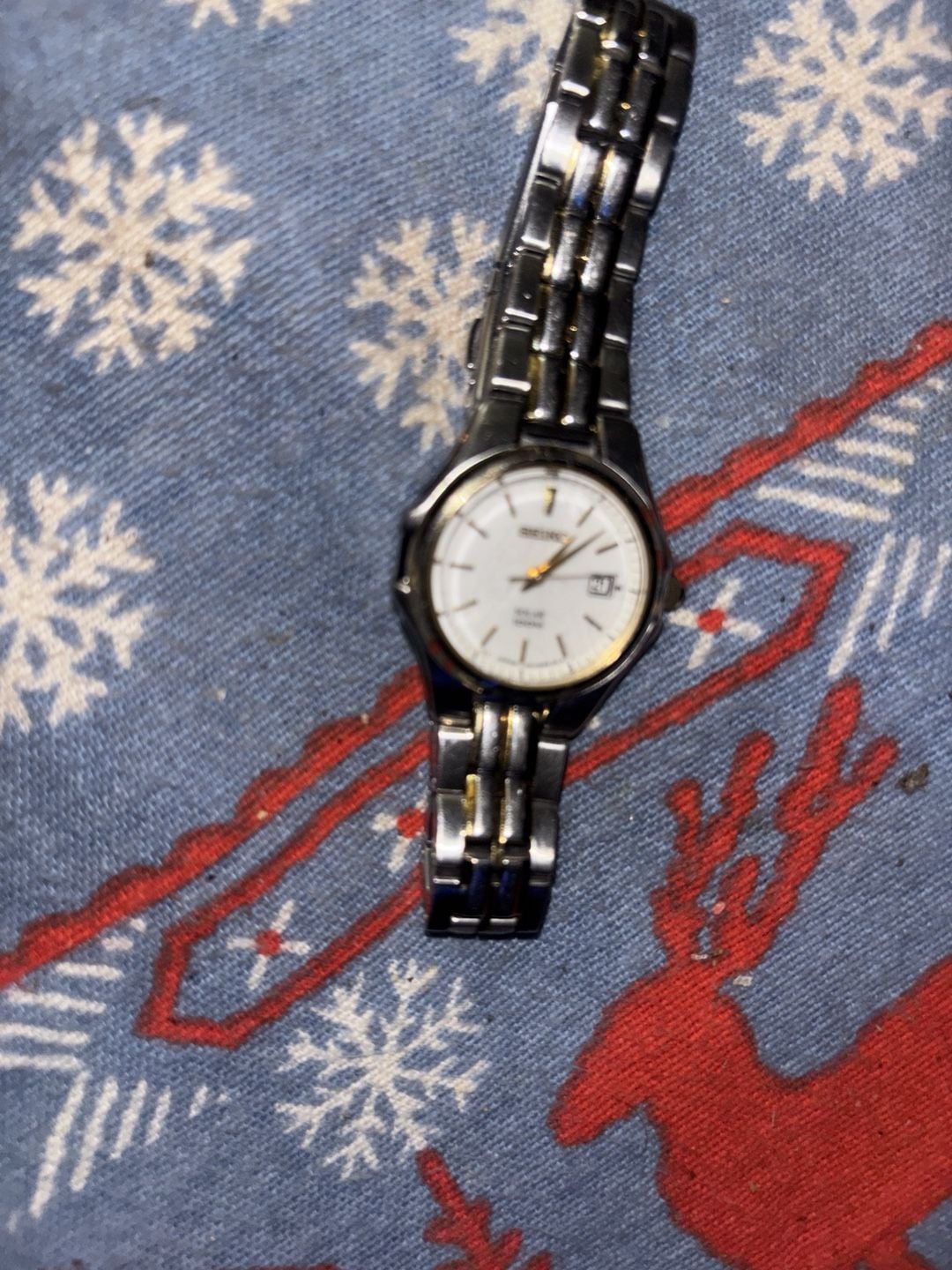 Seiko Solar Two-Tone Watch vintage 3