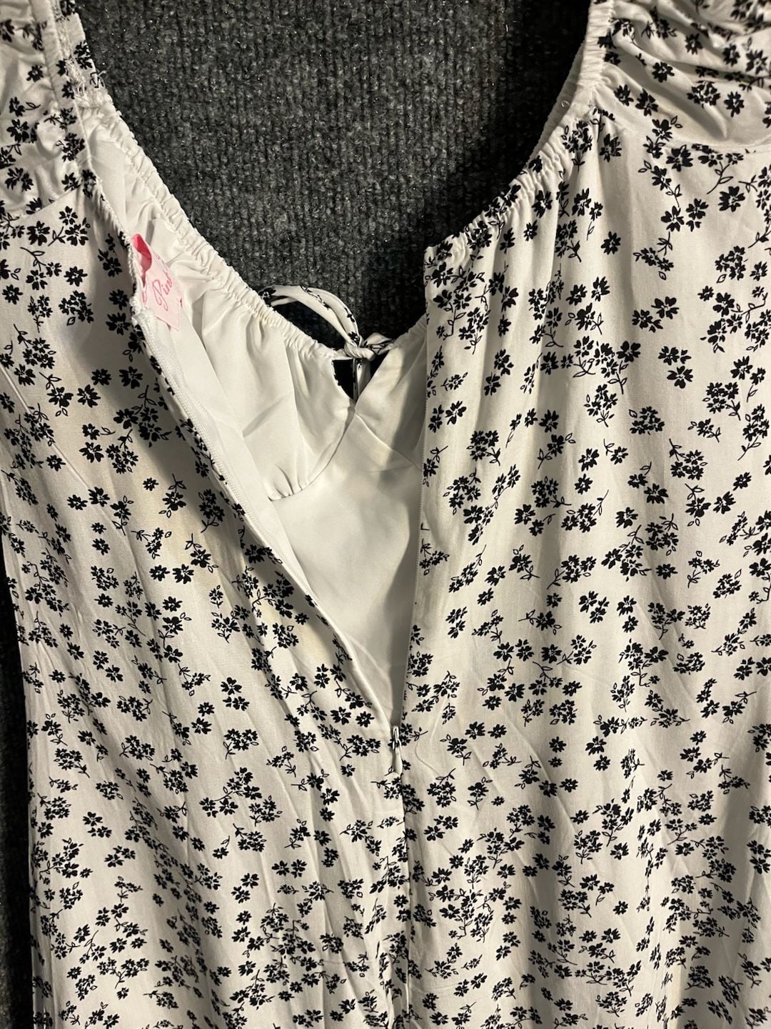 Pink Lily Roadside Daisies Dress Size S White Black Floral Mini 003-168 4