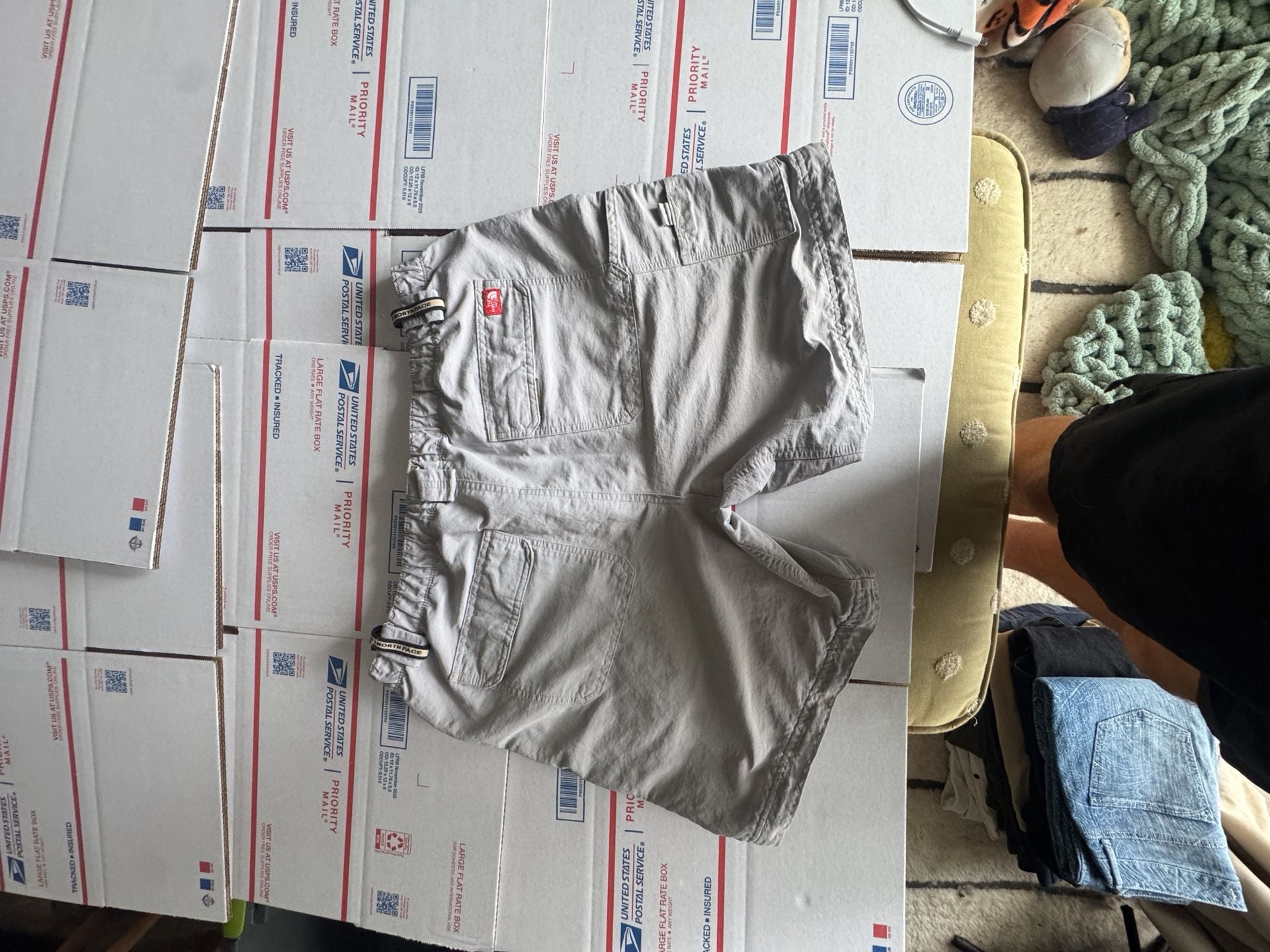 The North Face Cargo Shorts Size L Gray Pre-Owned 5