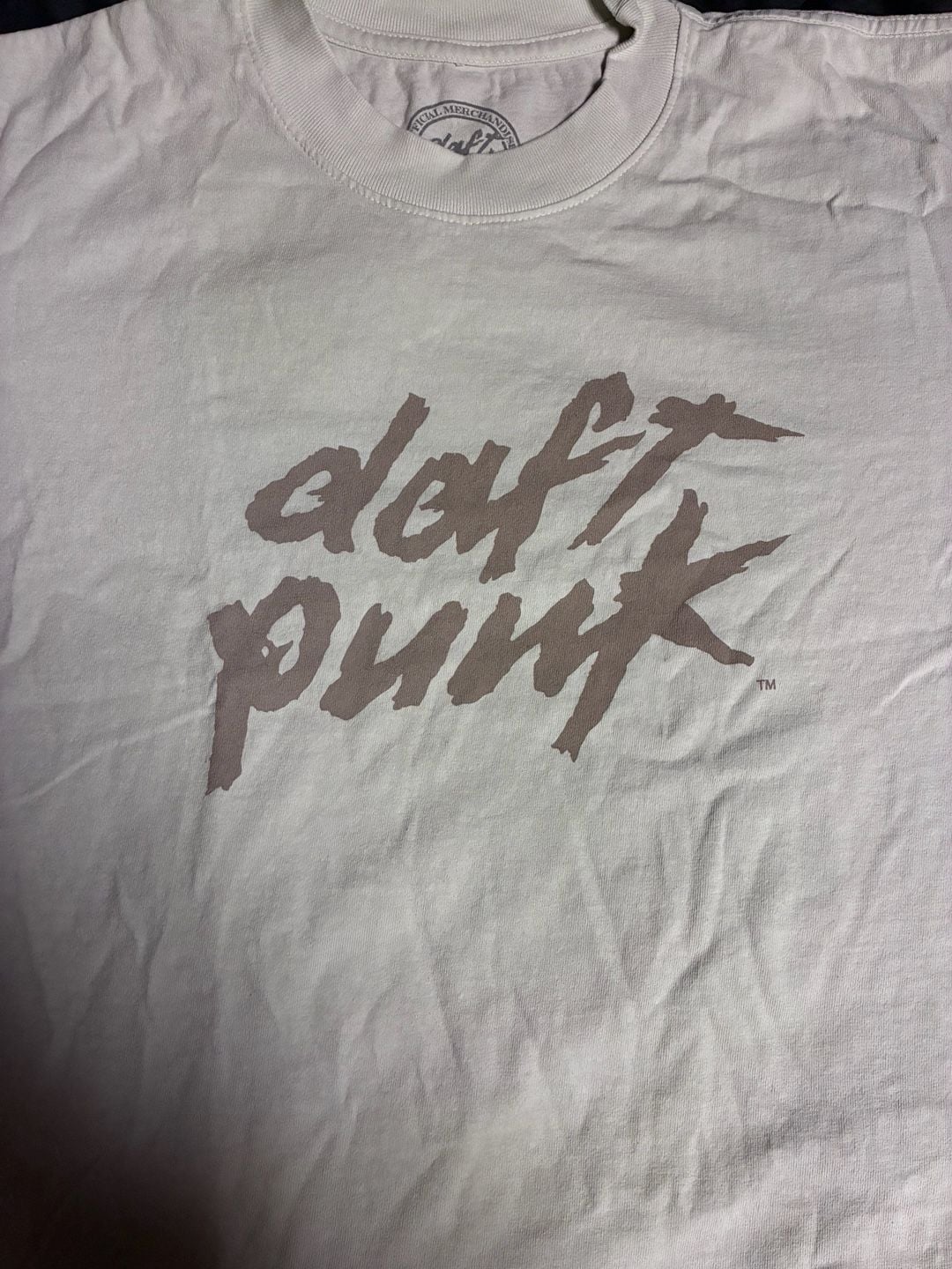 Daft Punk Official Merchandise T-Shirt Large Beige 100% Cotton 3