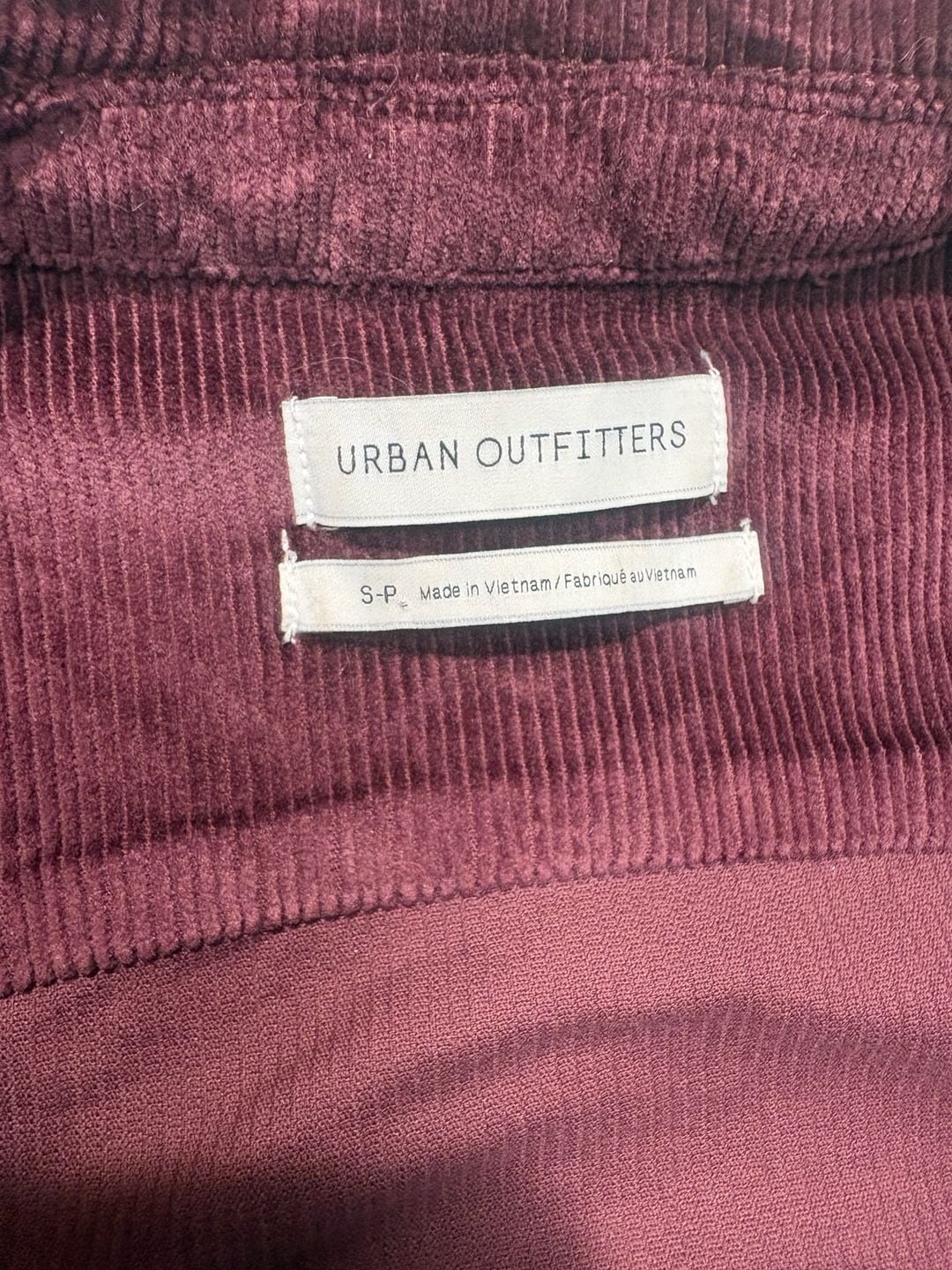 Urban Outfitters Corduroy Jumpsuit Size S Maroon Zip-Front 6