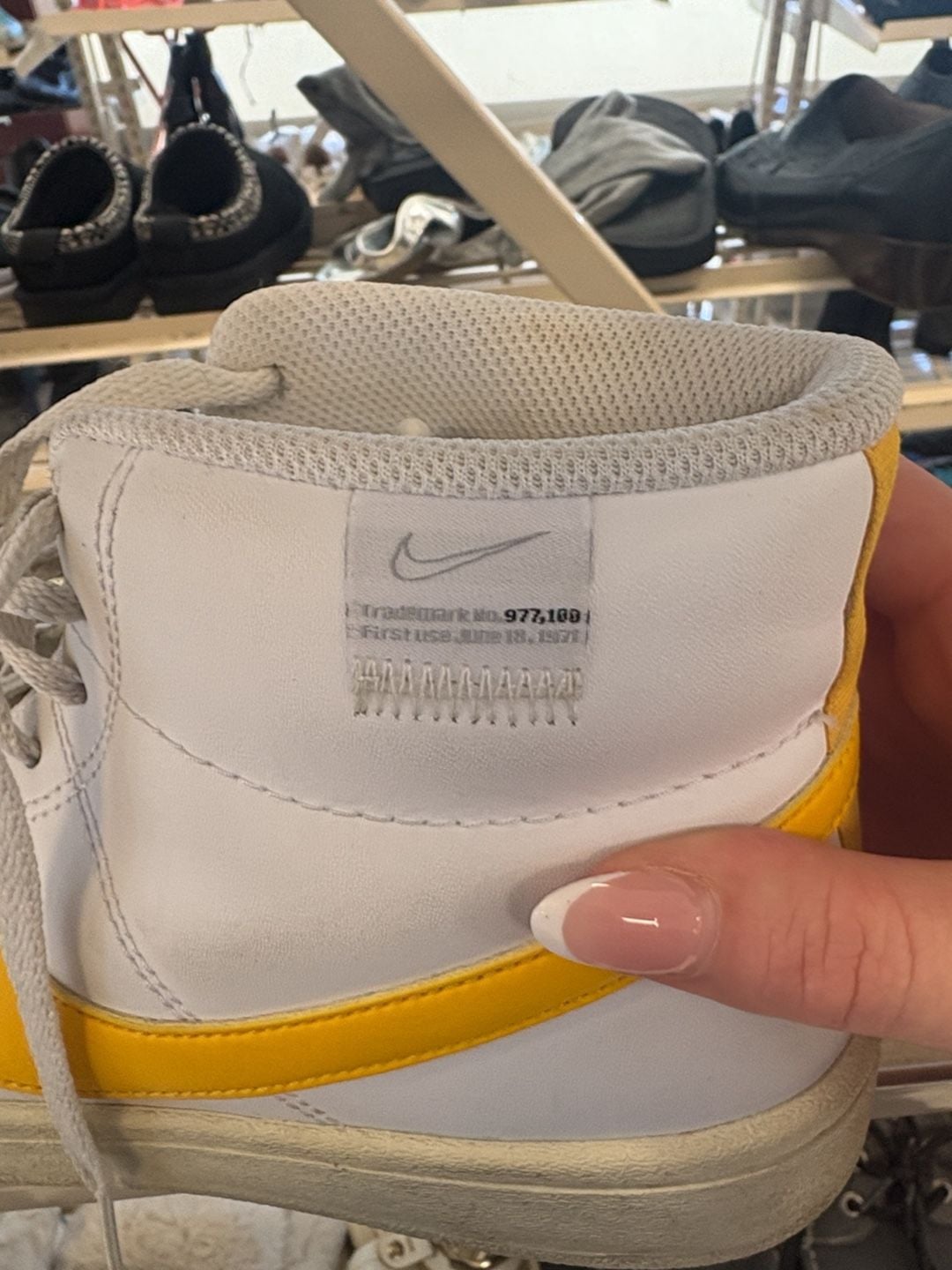Nike Blazer Mid '77 First Use White Orange Yellow Leather Shoes 4