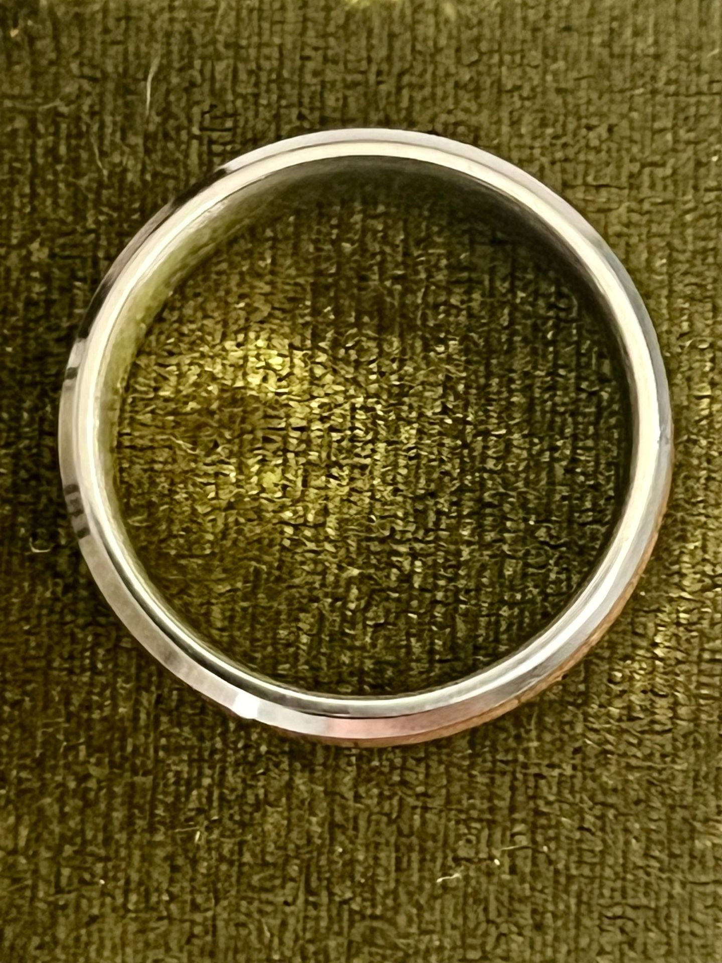 Tungsten Carbide Ring Koa Wood Inlay Silver Polished Finish 8mm Band Size 11 6