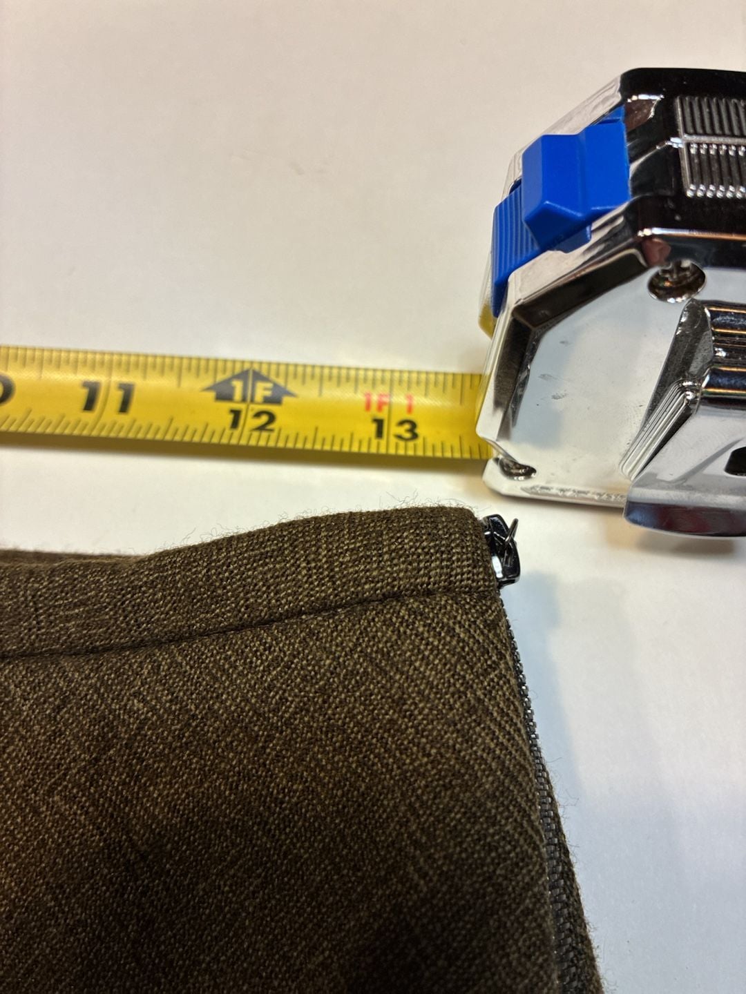 Lida Baday Wool Pencil Skirt Size 4 Brown Textured Silk Blend 9