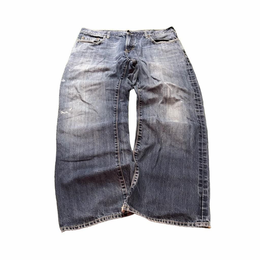 Old Navy Loose Jeans Size 38x32 Blue Denim Distressed 2
