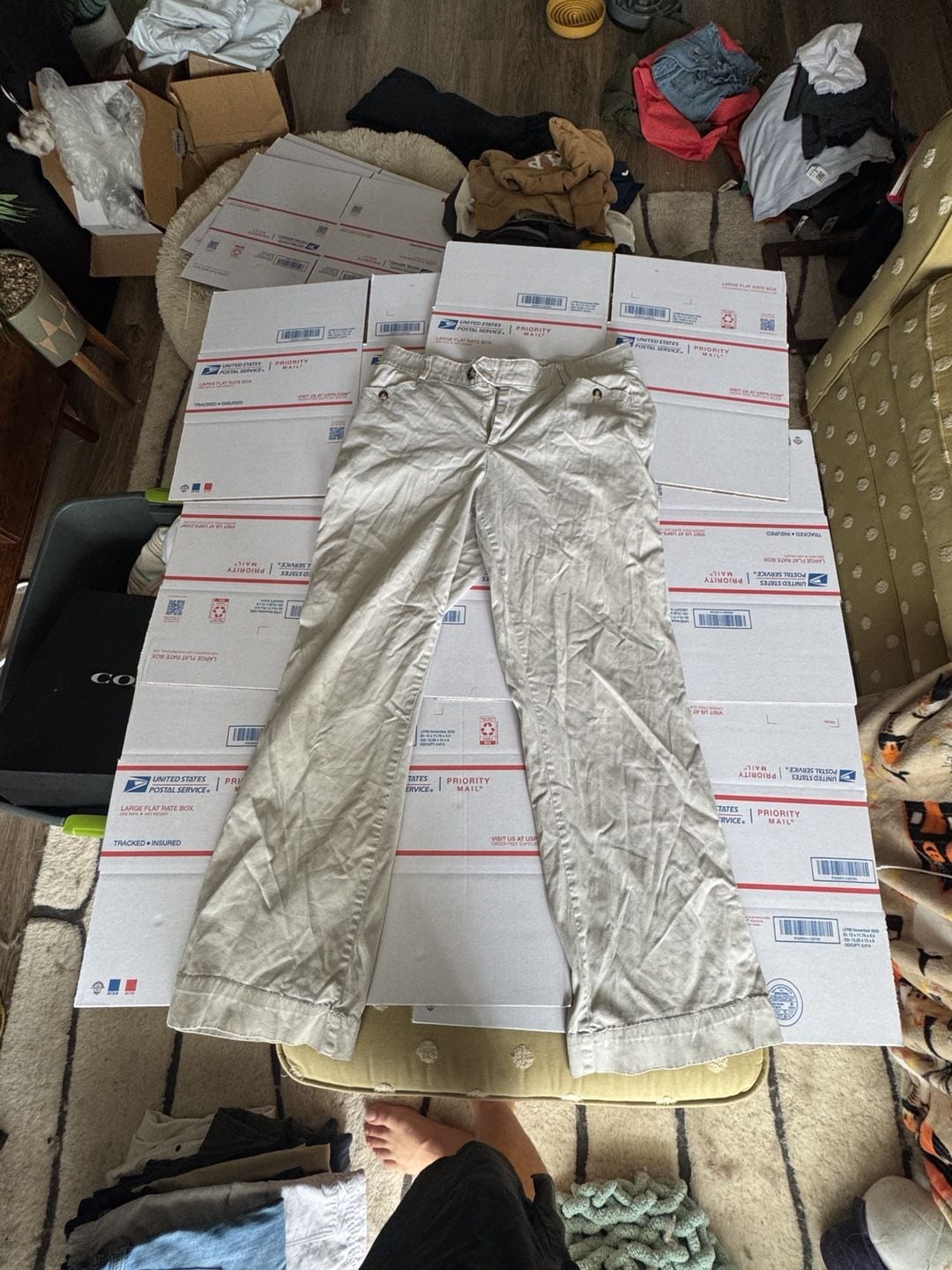 Dockers Pants Size 14 M Beige Cotton Blend Casual 2