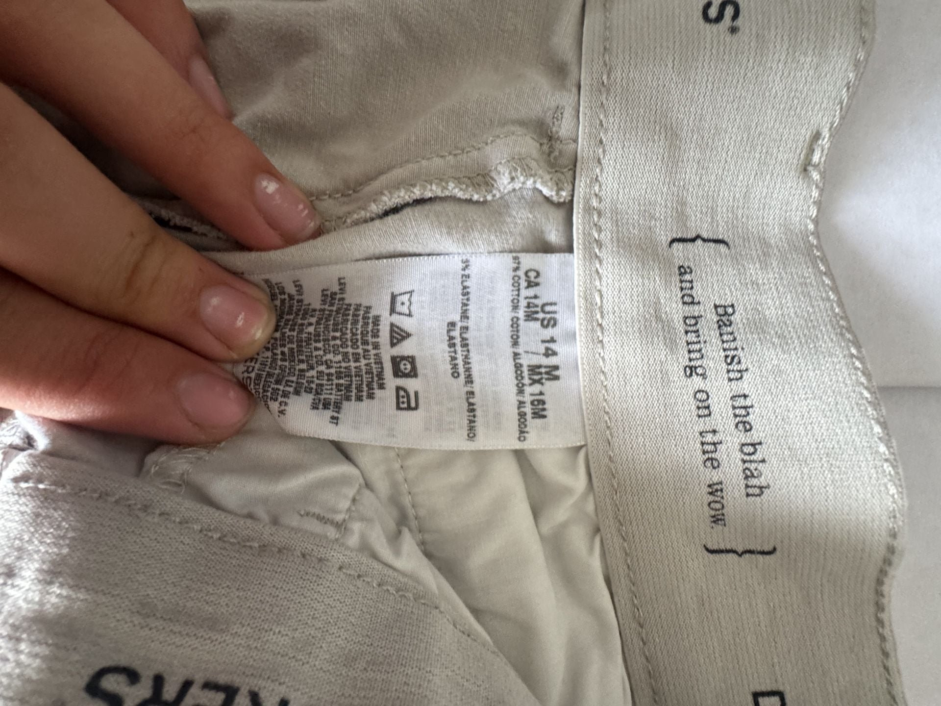 Dockers Pants Size 14 M Beige Cotton Blend Casual 5