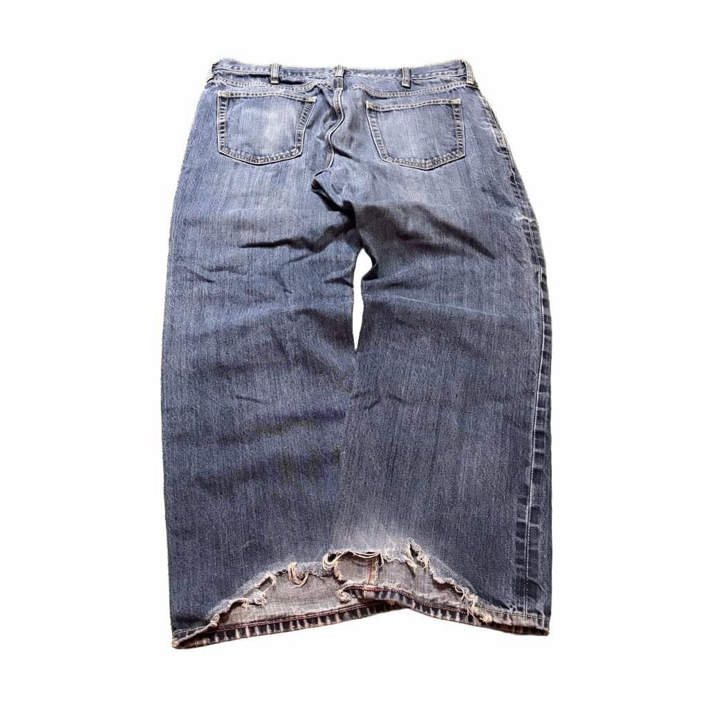 Old Navy Loose Jeans Size 38x32 Blue Denim Distressed 5