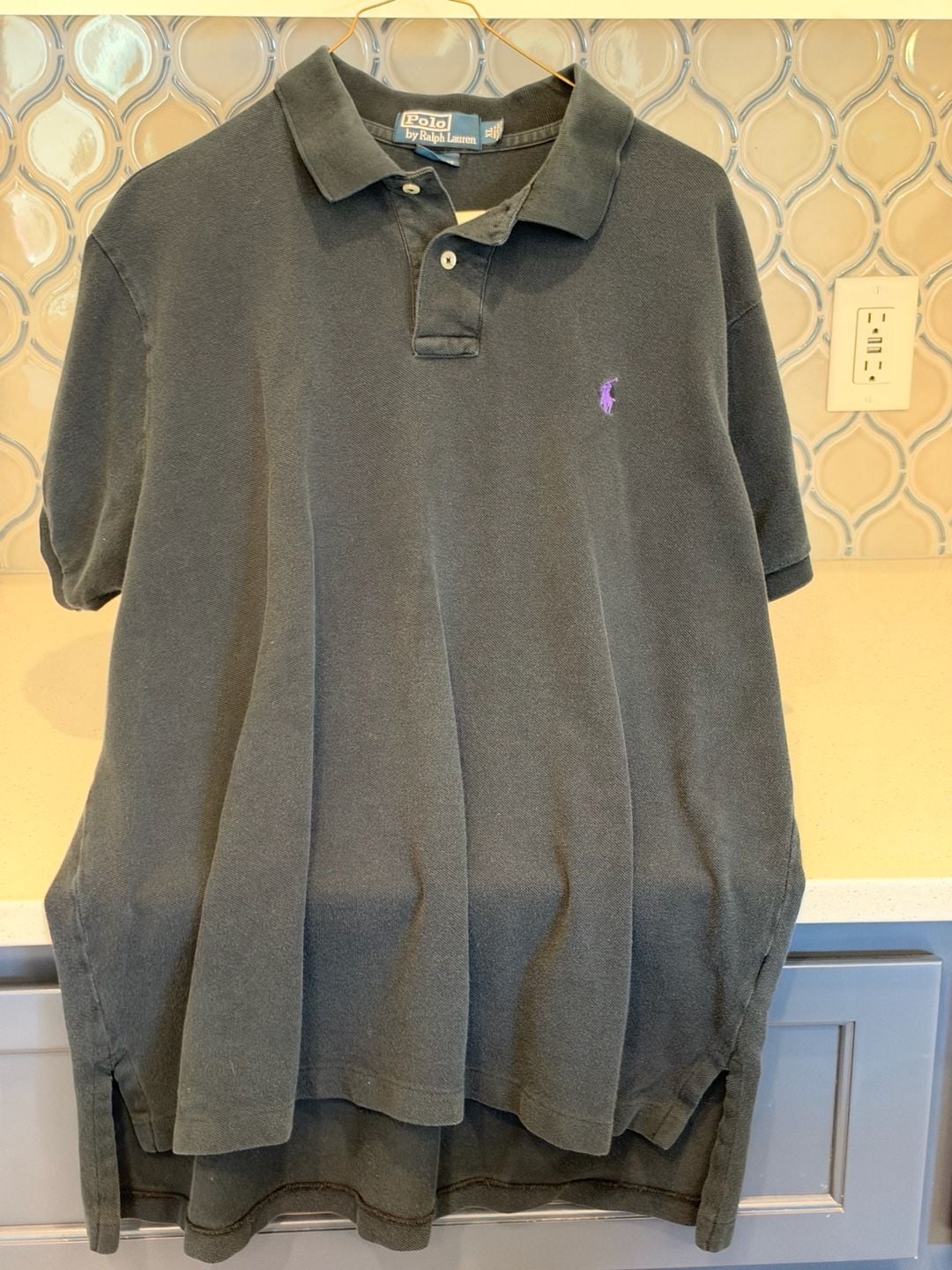 Polo By Ralph Lauren Custom Fit Polo Shirt Size XL Black 2