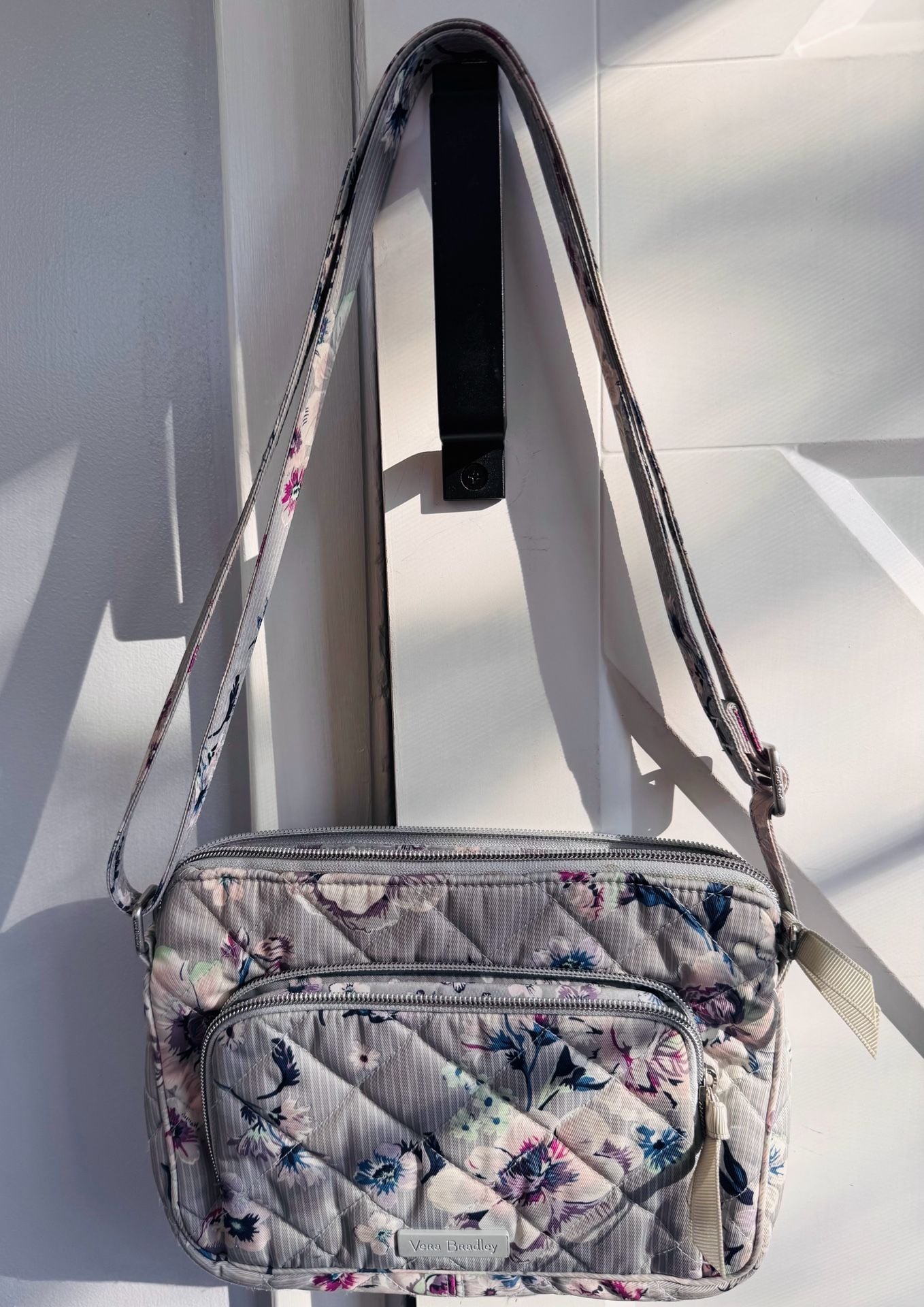 Vera Bradley Performance Twill Park Stripe Triple Compartment Crossbody 3