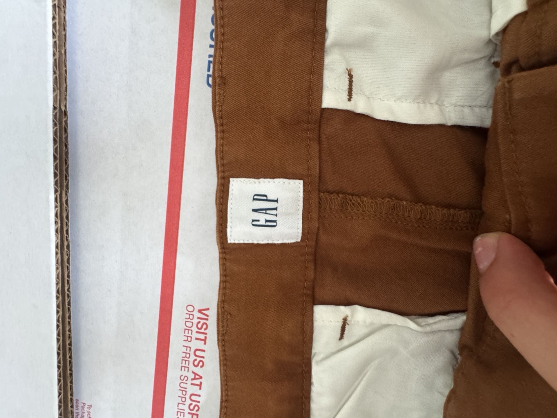 Gap Essential Khaki Straight Taper Pants 36x32 Brown Cotton Chinos 4