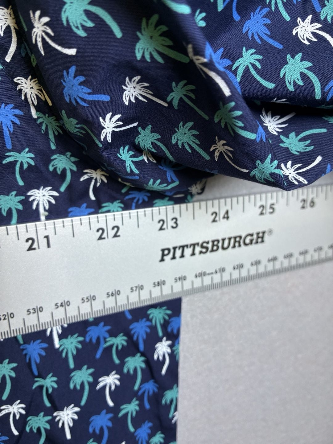 Johnston & Murphy Palm Tree Print Button Down Shirt Size L Navy 9