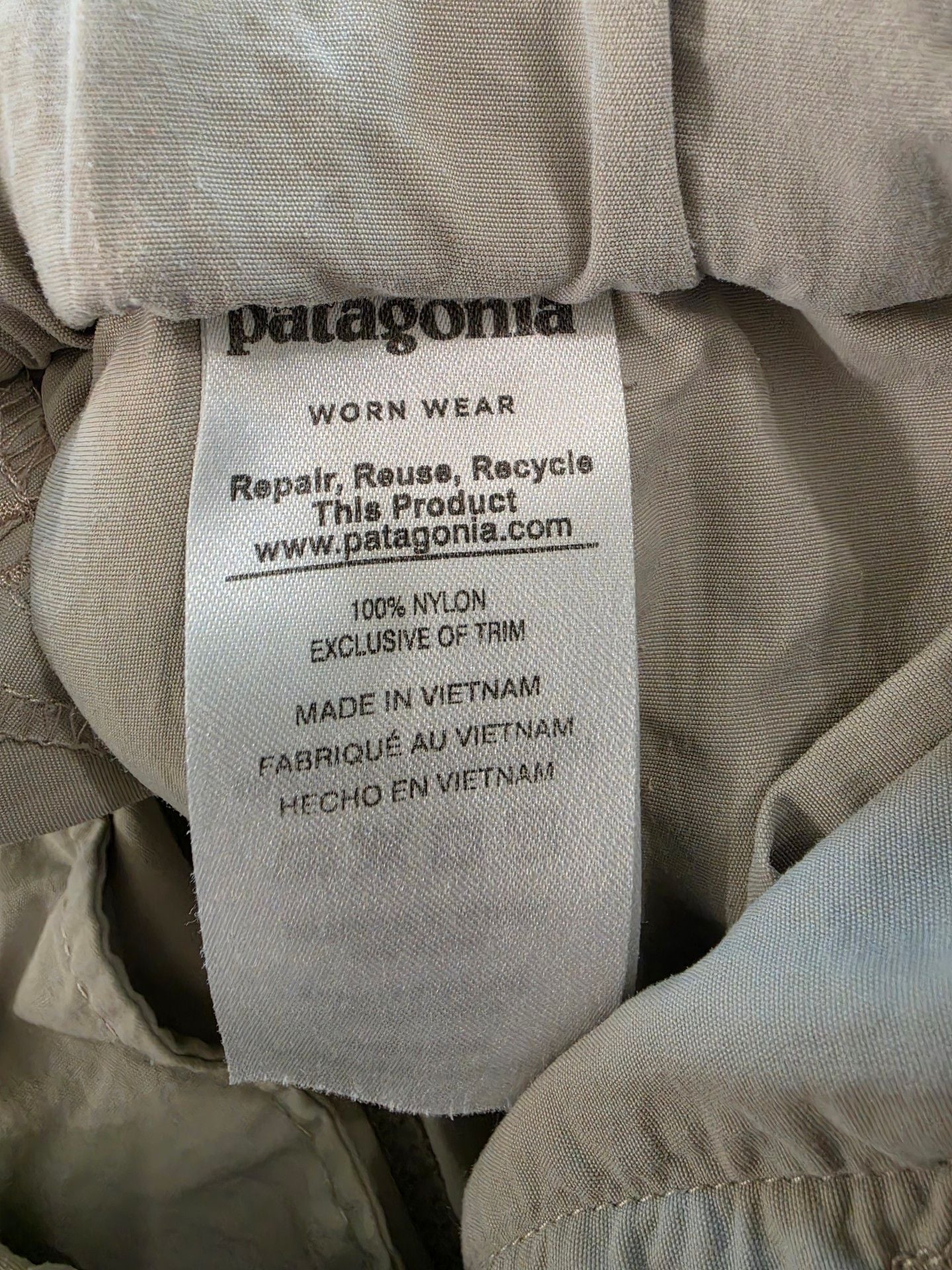 Patagonia Cargo Pants Size XXL Beige Nylon Hiking 5