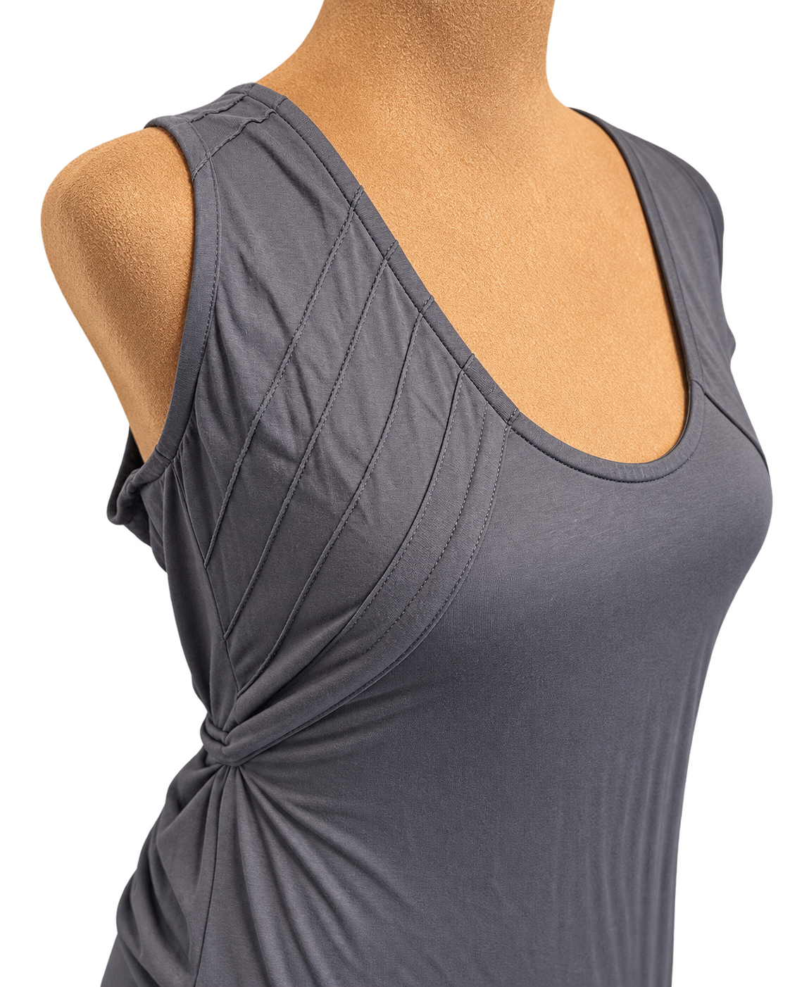 DIESEL Charcoal Gray Ruched Drawstring Maxi Dress Y2K Archive 6