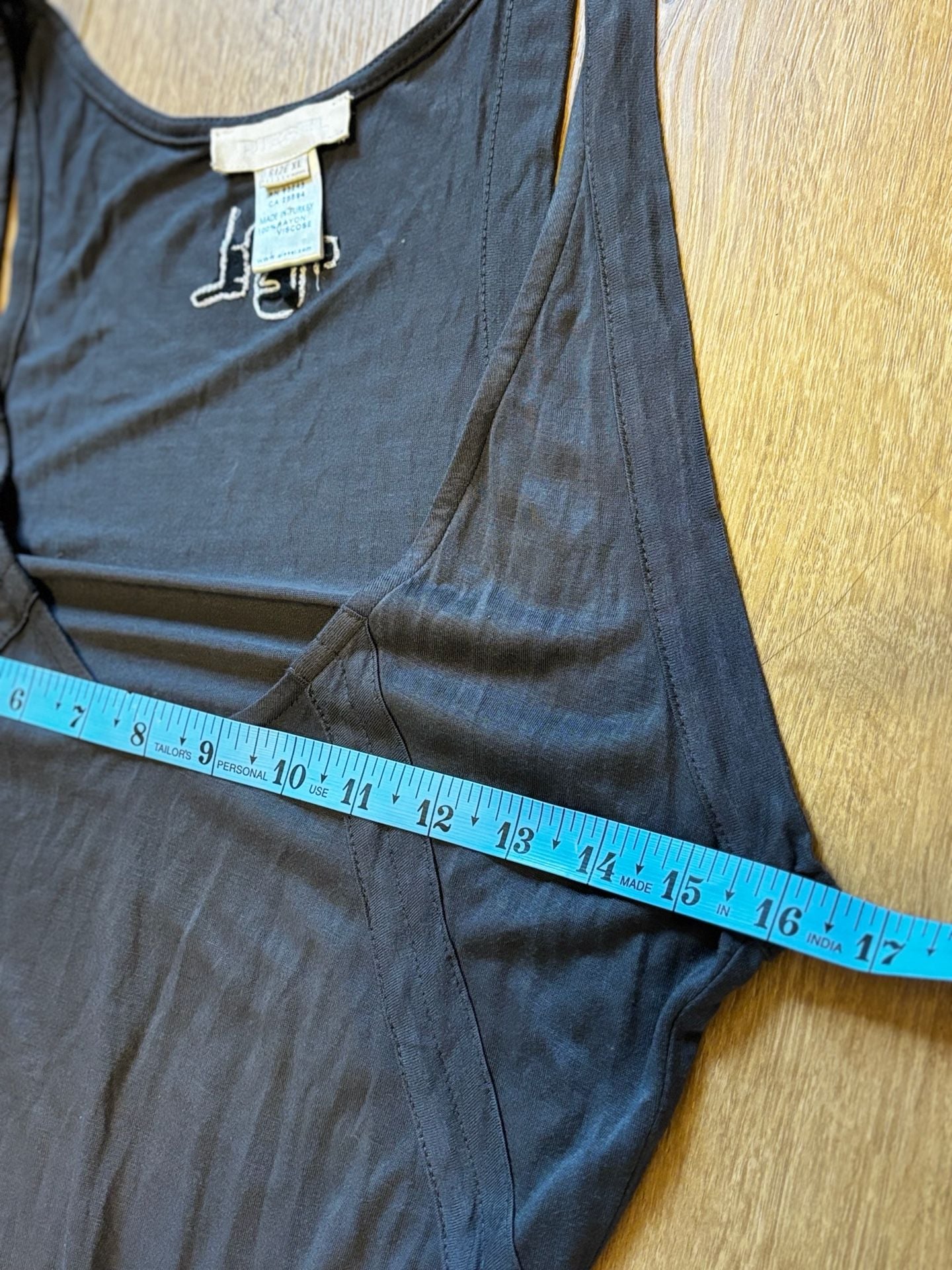 DIESEL Charcoal Gray Ruched Drawstring Maxi Dress Y2K Archive 8