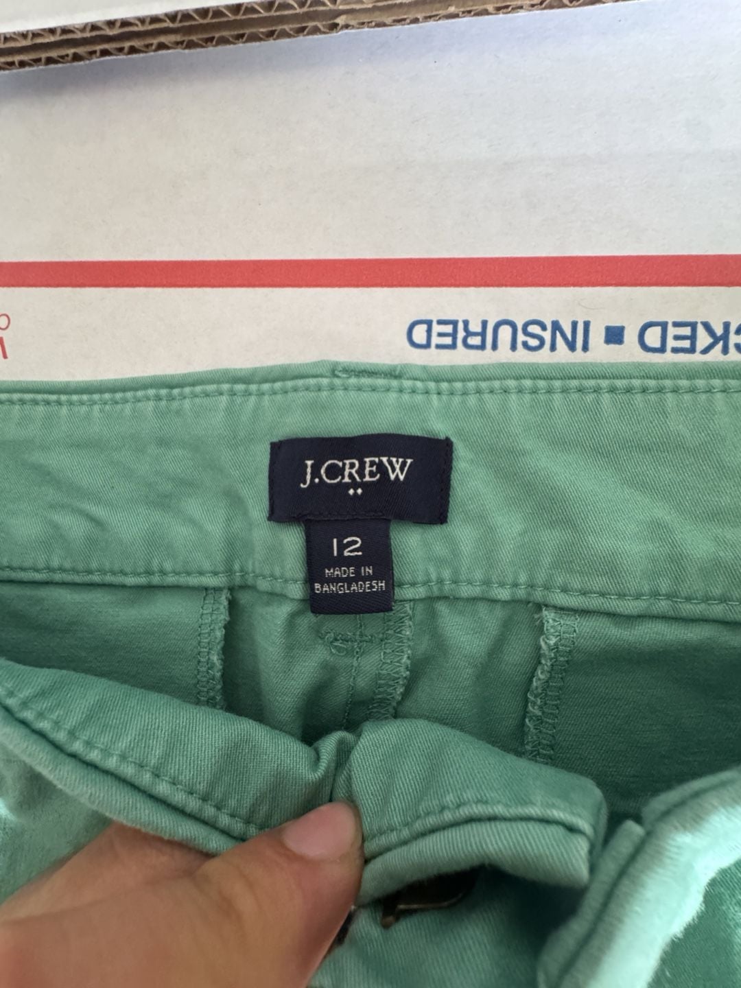 J.Crew Shorts Size 12 Green/Teal Cotton 4