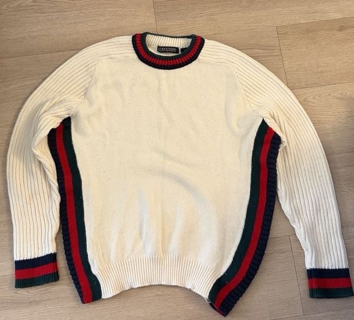 Structure Vintage Striped Ribbed Sweater Size S 2