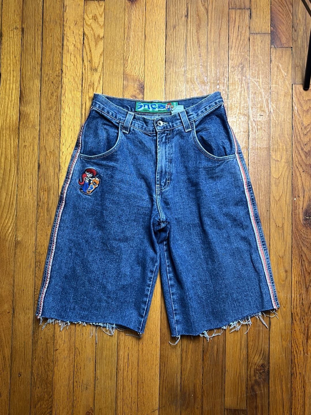 Jnco Girlie Stuff Mags Size 11 Blue Denim Cutoff Jorts Skater Shorts 2