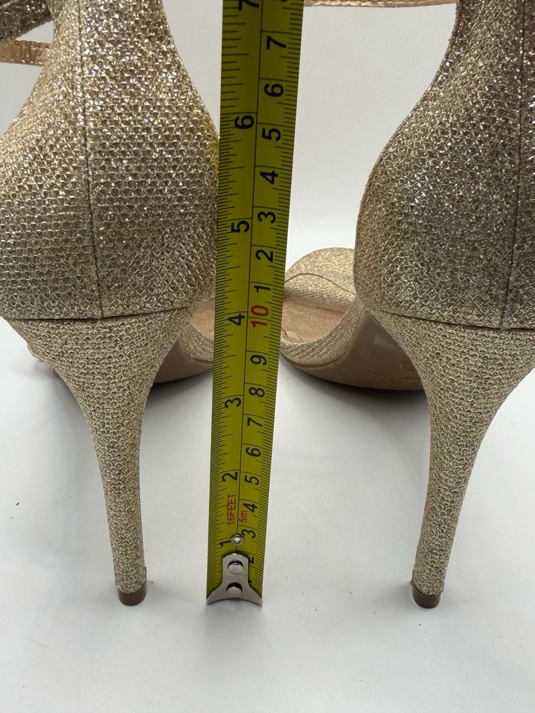 Dream Pairs Karrie Heels Size 11 Gold Glitter Ankle Strap Stilettos 4
