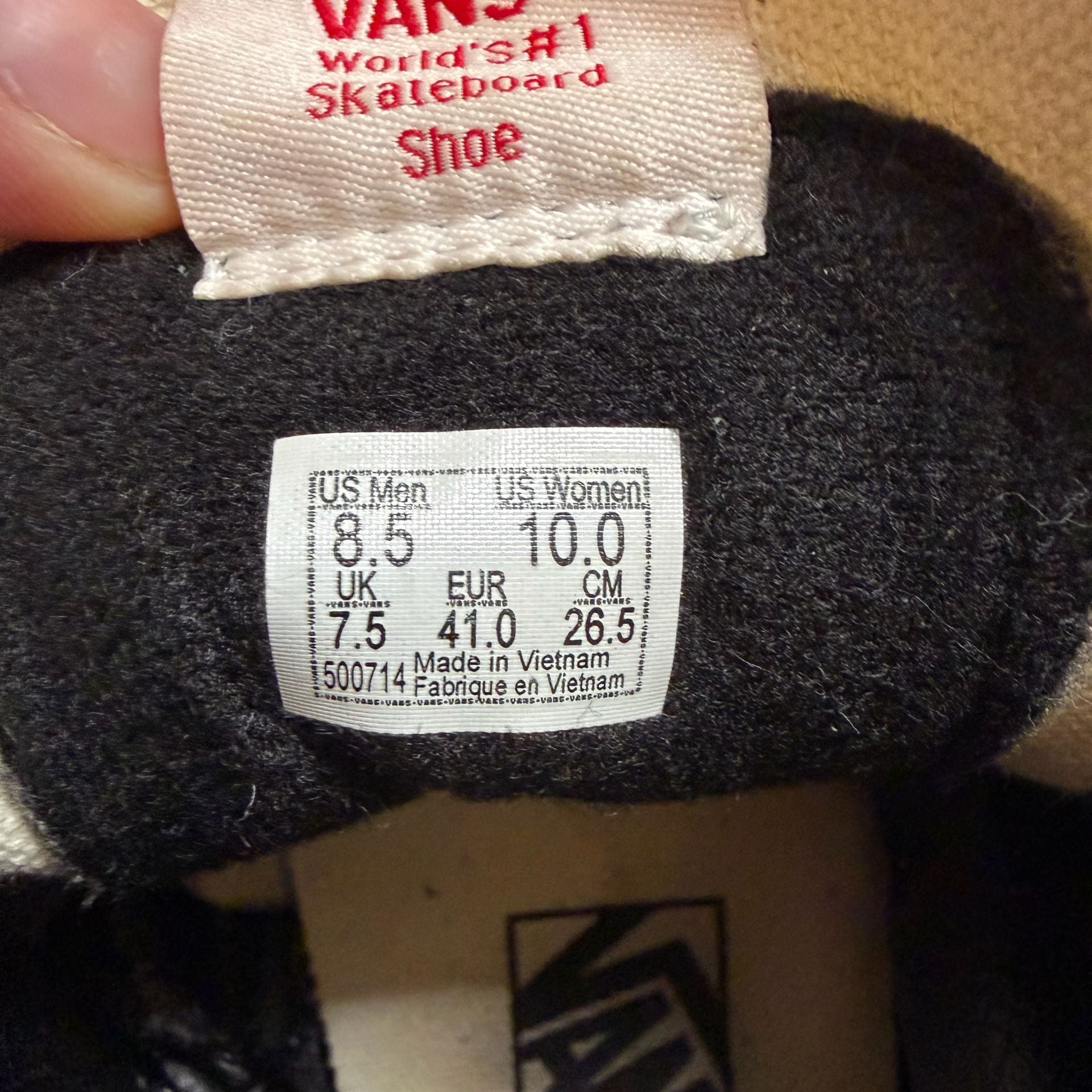 Vans Sk8-Hi Black White High Top Sneakers Men’s 8.5 Women’s 10 9
