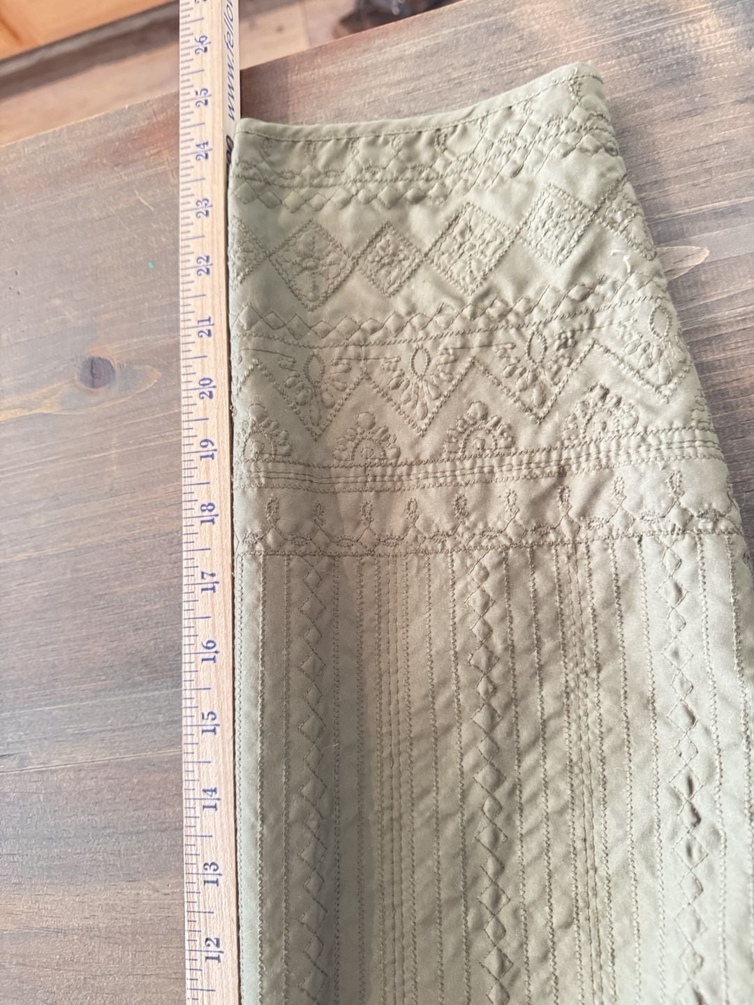 Alfred Dunner Textured Embroidered Open Jacket Size 22W Olive Green 7