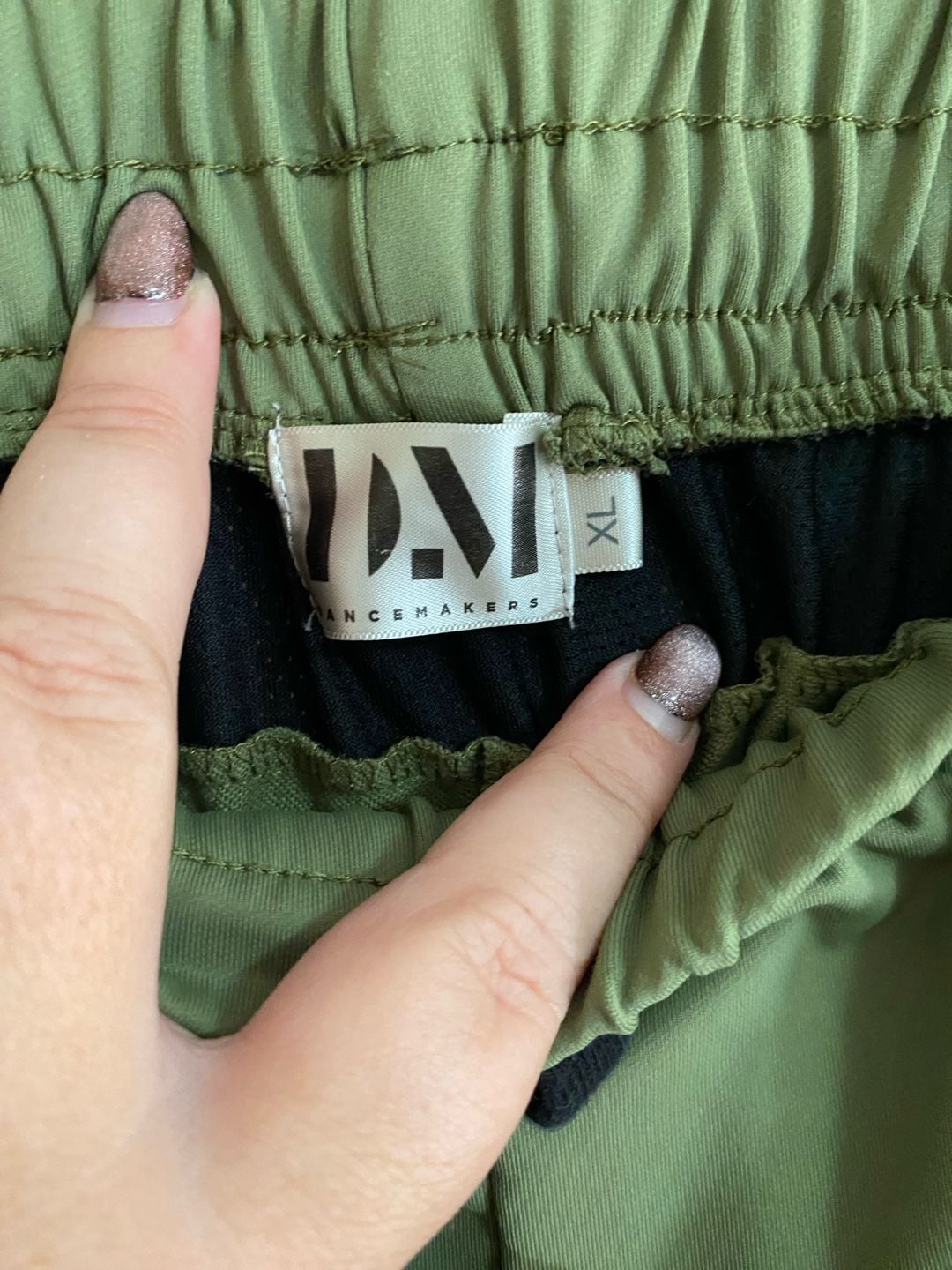 Dancemakers Dancemakers Track Pants Size XL Green Zip Pockets 4