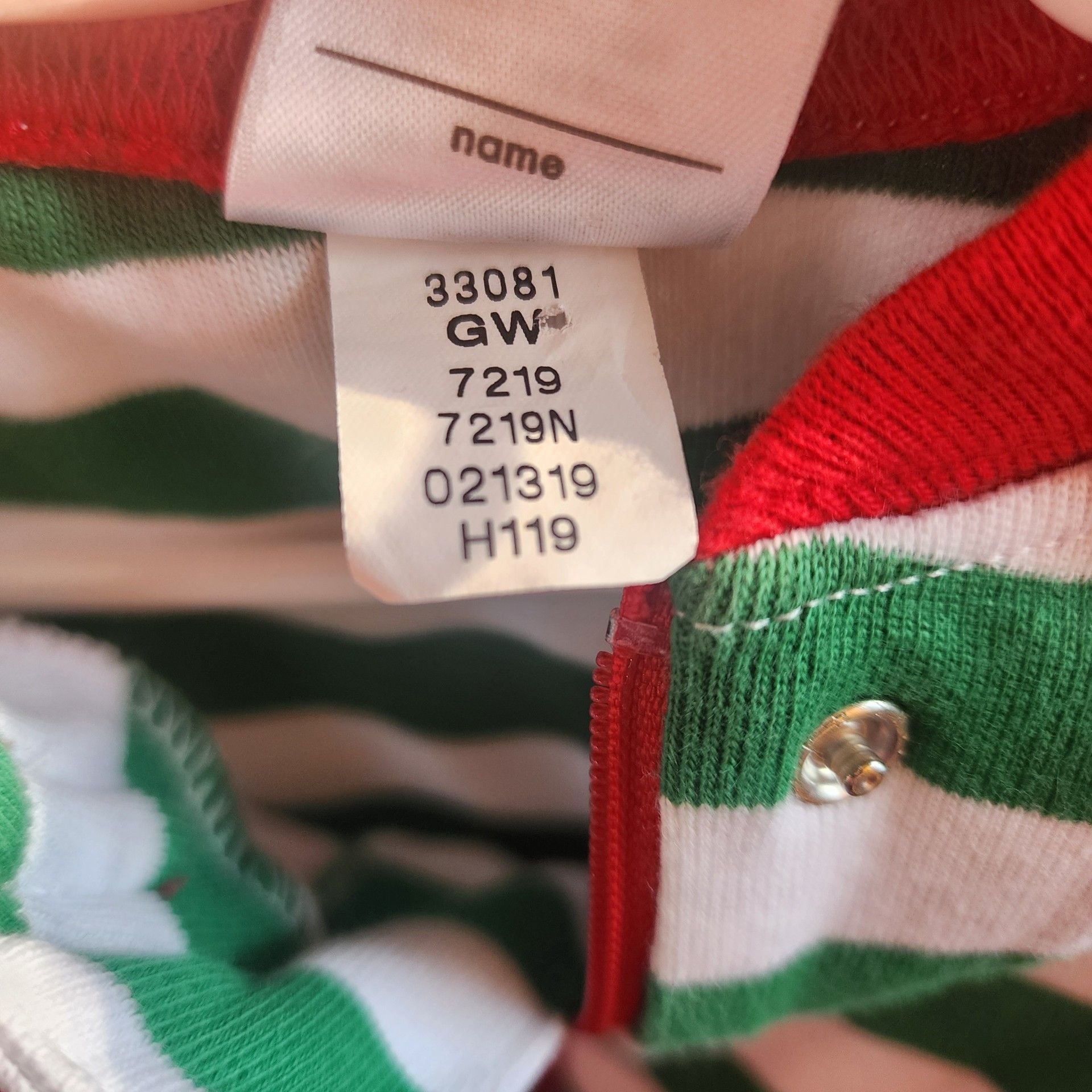 Hanna Andersson Holiday Stripe Zip Pajama Size 90 US 3 NWOT 5