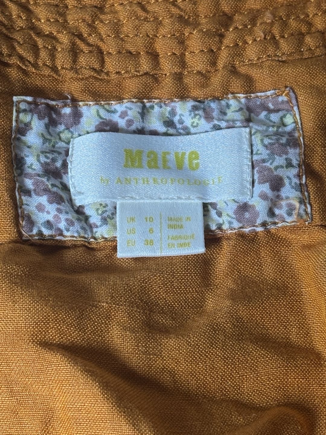 Anthropologie Maeve Luana Linen Romper Yellow Sz 6 10