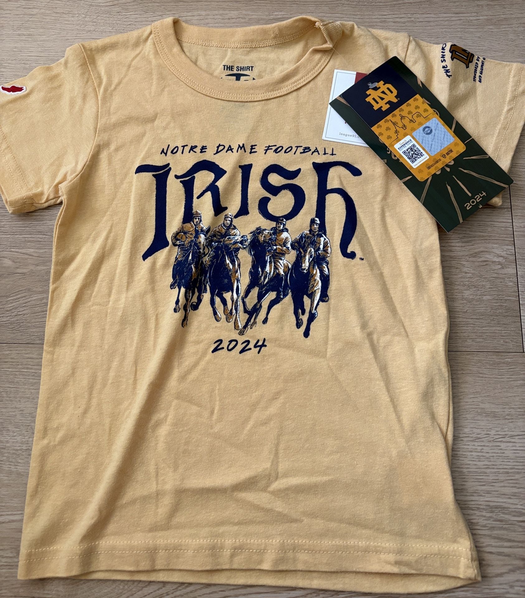 The Shirt Notre Dame Football 2024 T-Shirt Youth X Small Yellow 3