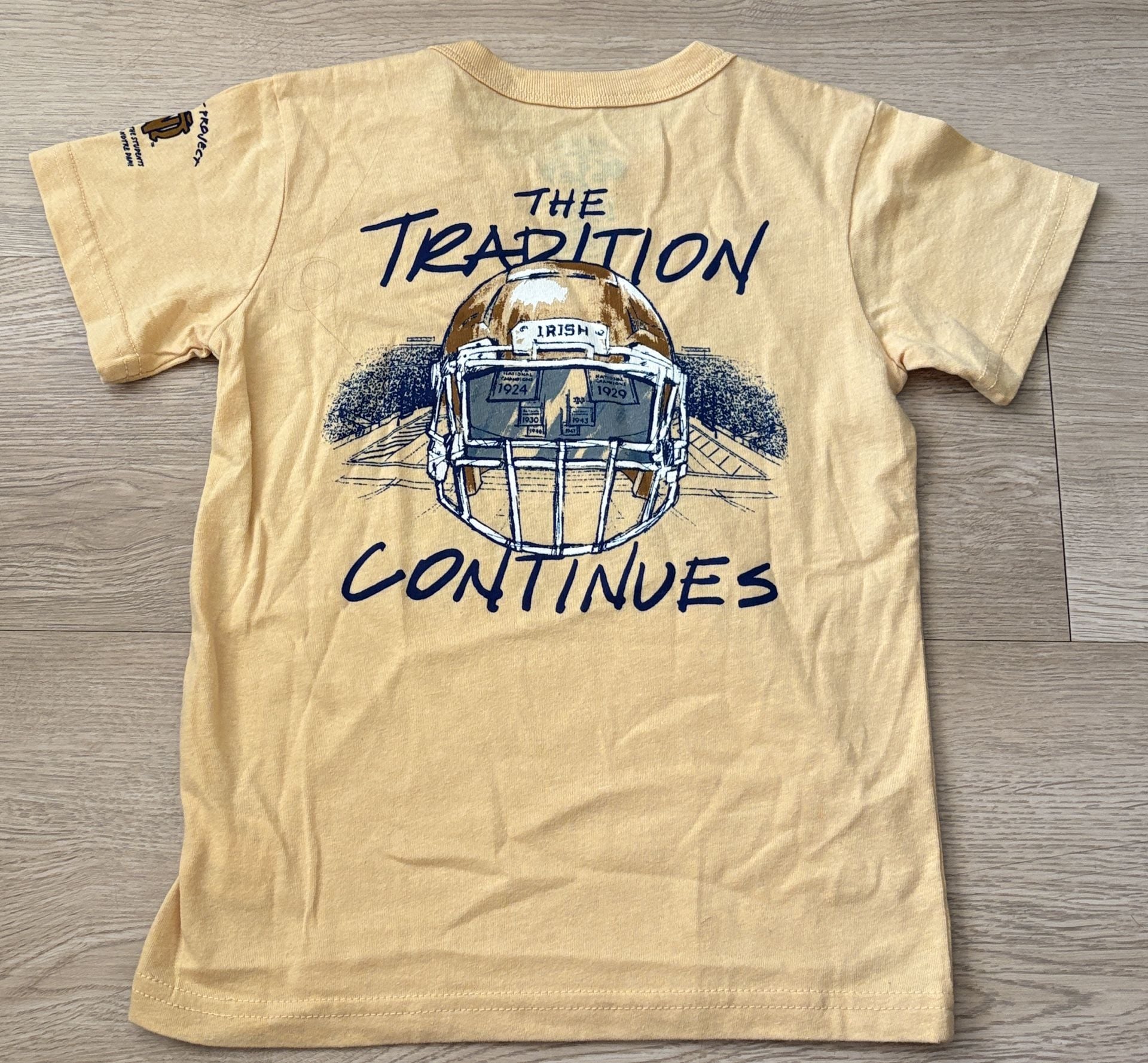 The Shirt Notre Dame Football 2024 T-Shirt Youth X Small Yellow 4