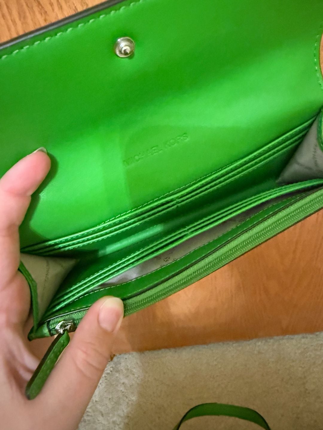 Michael Kors Jet Set Large Saffiano Leather Tote Bag Lime 7