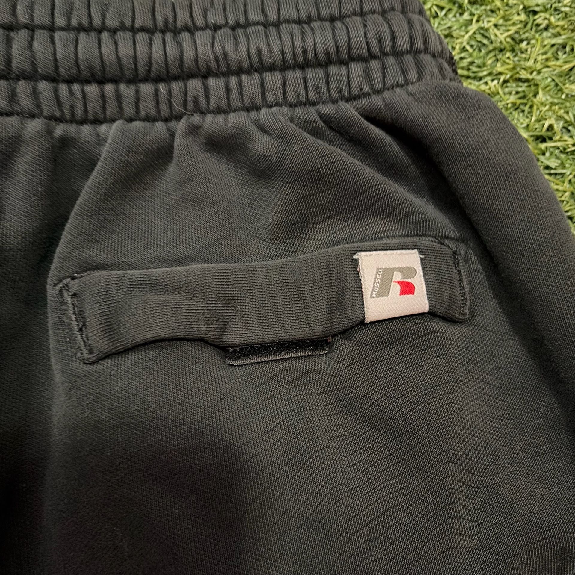 Russell Athletic Sweatpants Size M 32-34 Black Fleece Drawstring 6