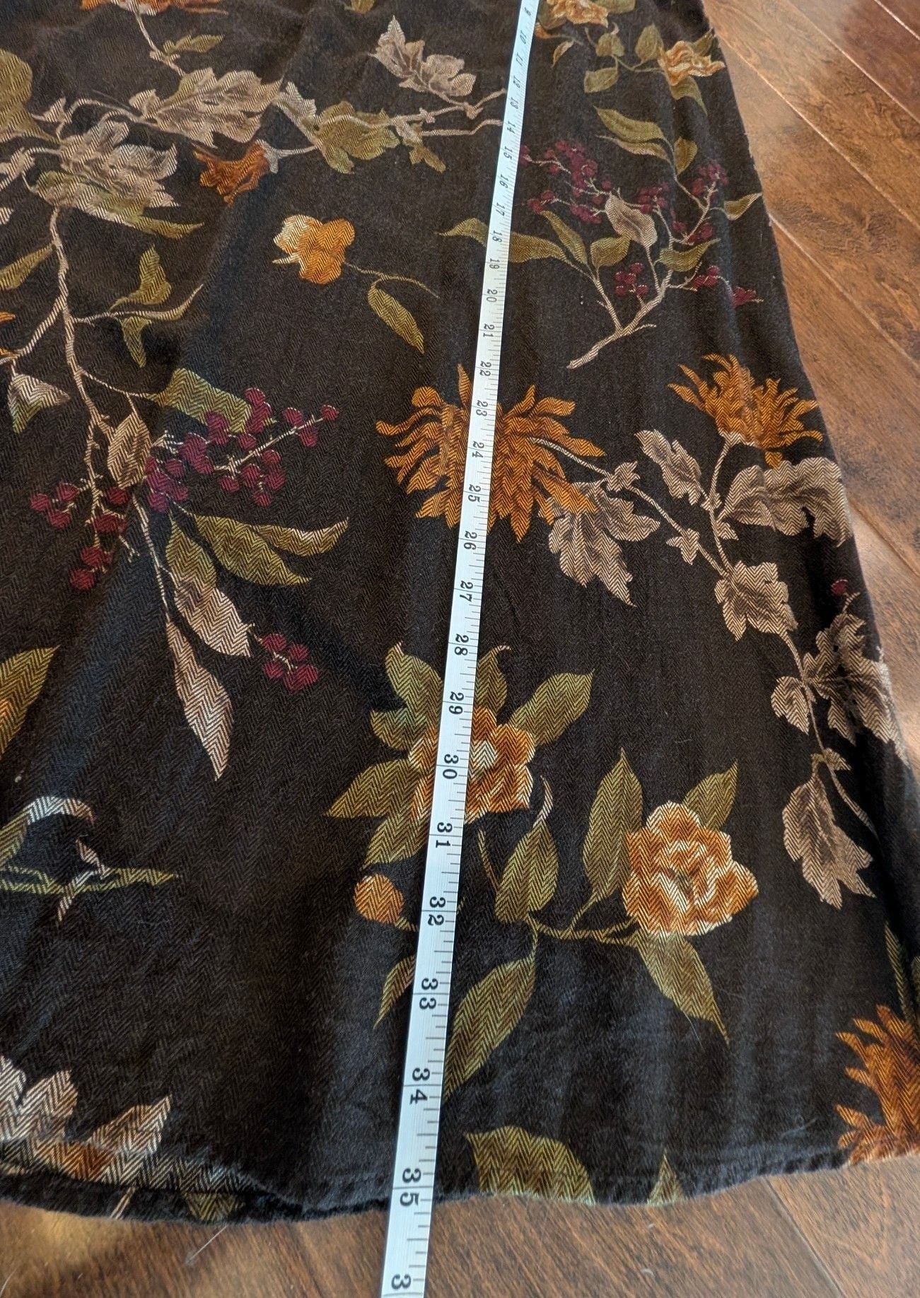 Vintage Romantic Whimsigoth Maxi Skirt Size Medium Floral Tapestry Made in USA Medium 5