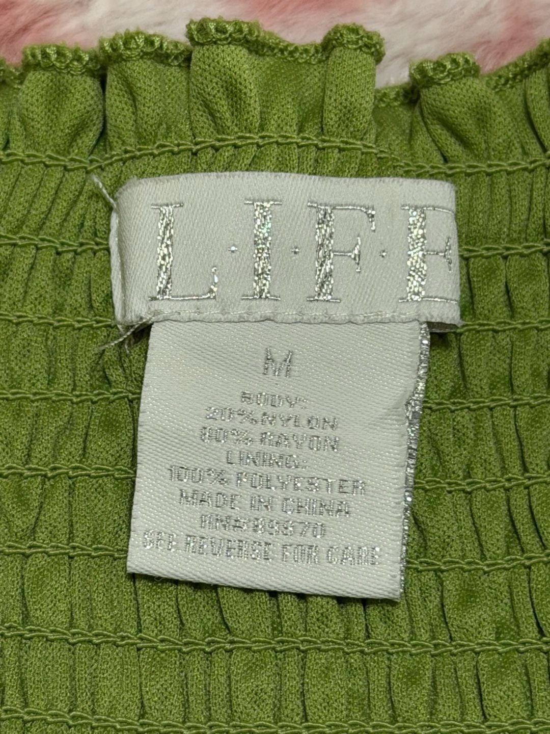 LIFE Ruffle Maxi Dress Size M Green Strapless Fairycore Asymmetrical 6