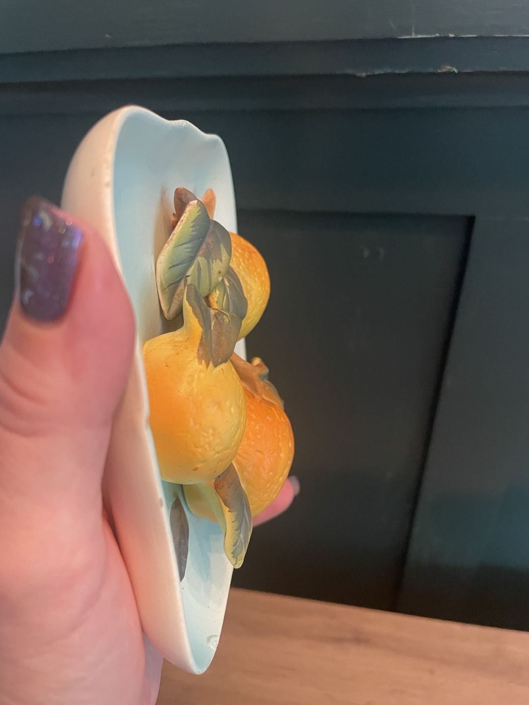 Vintage Napco Ceramic Orange 6.5 Inch Wall Plate 4