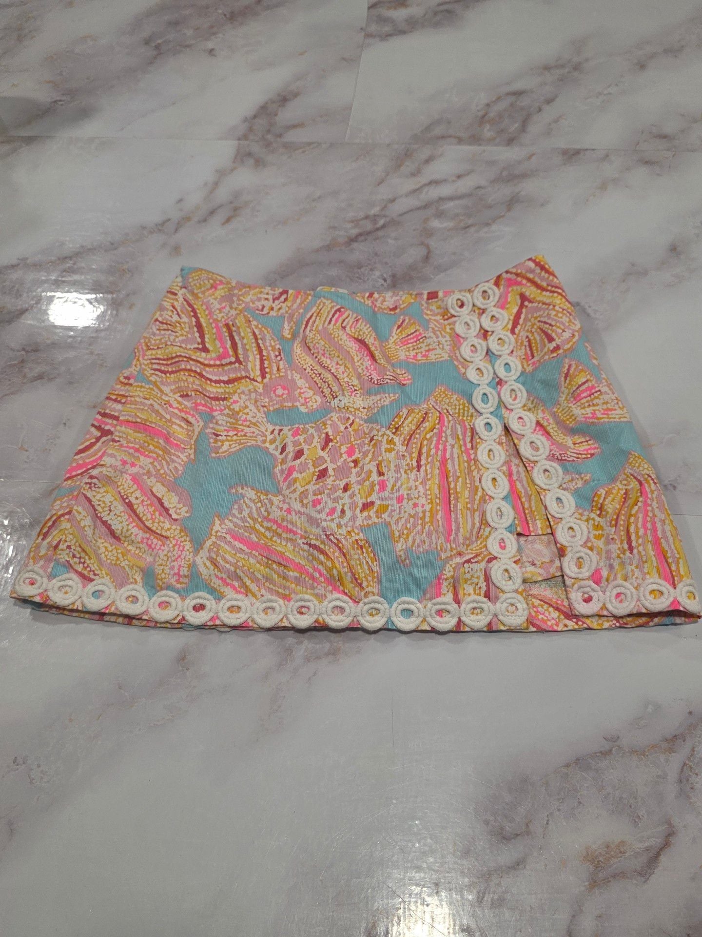 Lilly Pulitzer Skort Size 00 Multi Printed Fish Tini Bikini Print 2