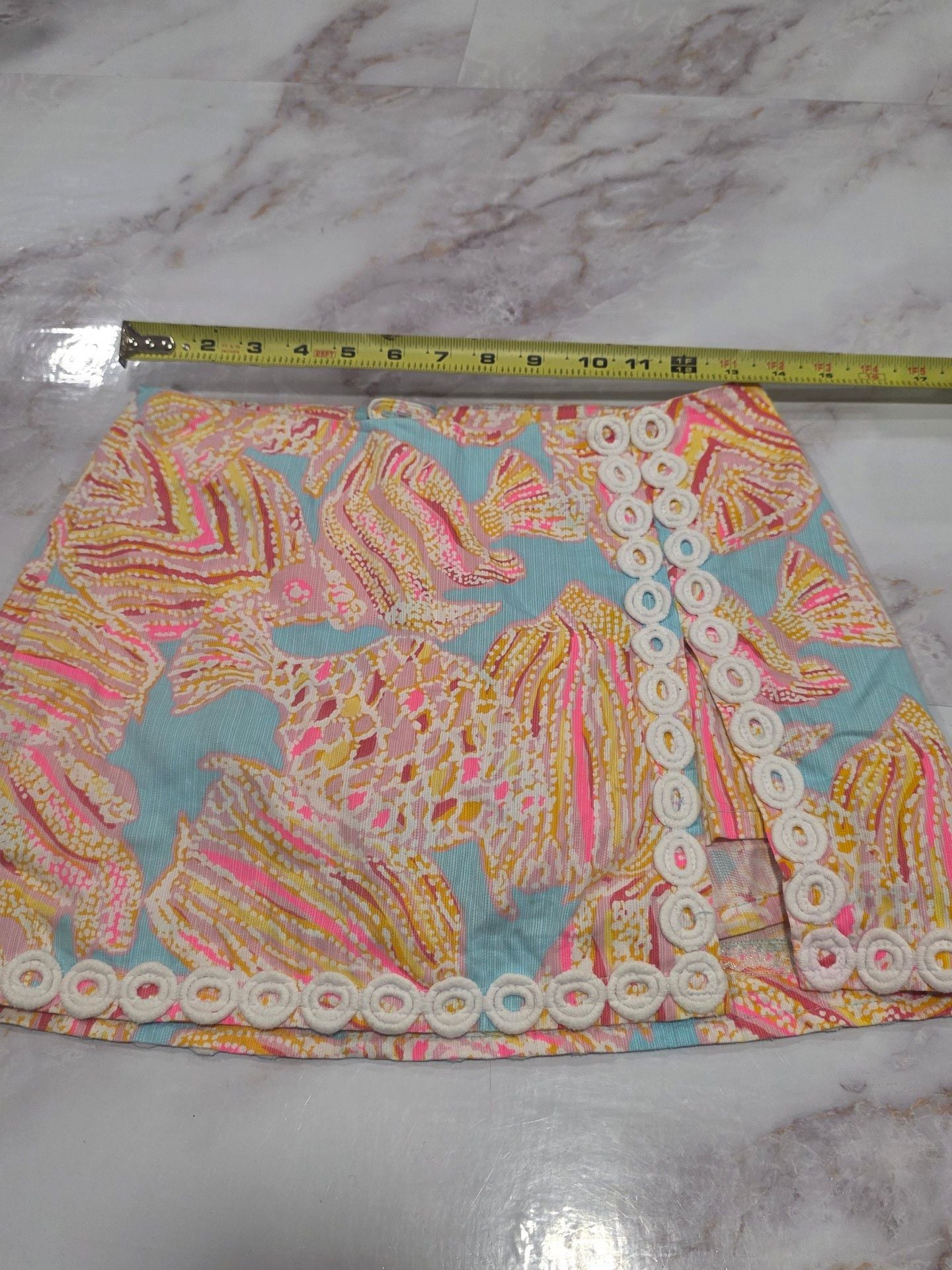 Lilly Pulitzer Skort Size 00 Multi Printed Fish Tini Bikini Print 7