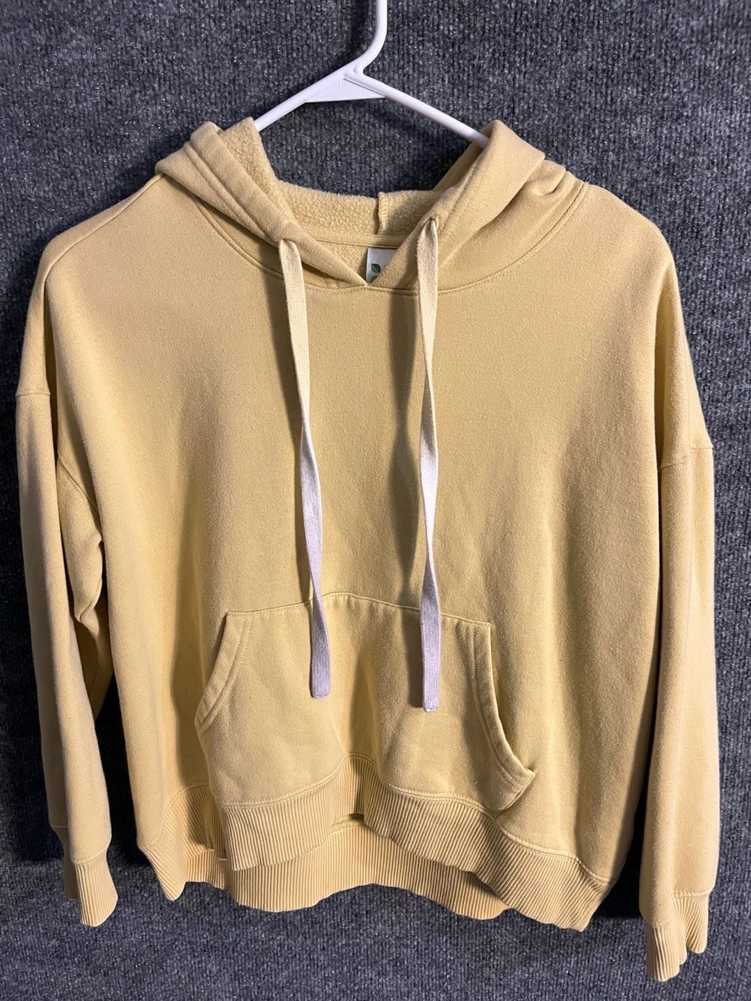 Jerzees Pullover Hoodie Size Medium cream color Cotton Blend 003-171 2