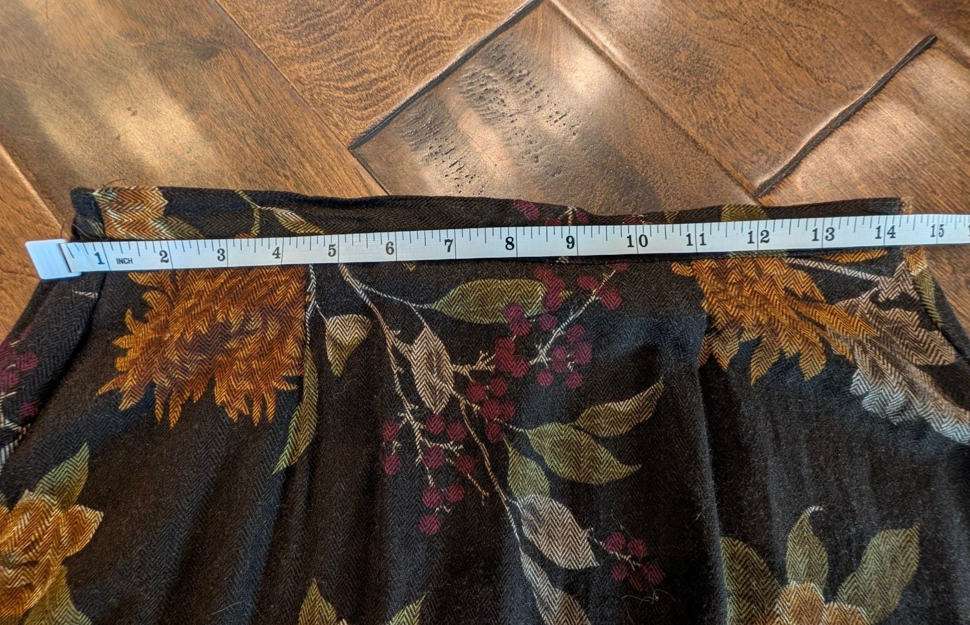 Vintage Romantic Whimsigoth Maxi Skirt Size Medium Floral Tapestry Made in USA Medium 4