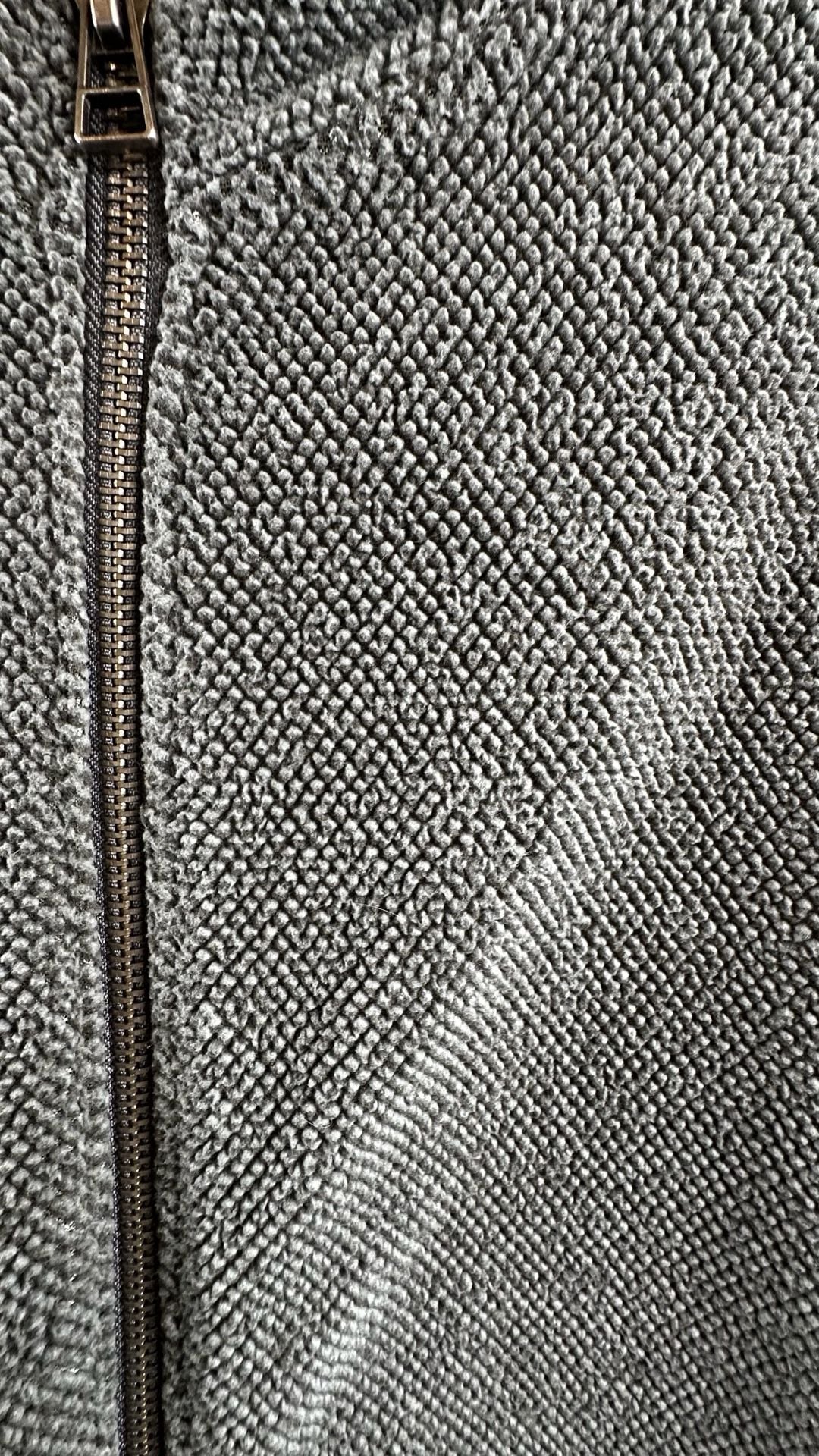 Stillwater Supply Co. Full-Zip Fleece Hoodie Size L Gray Waffle Knit 3