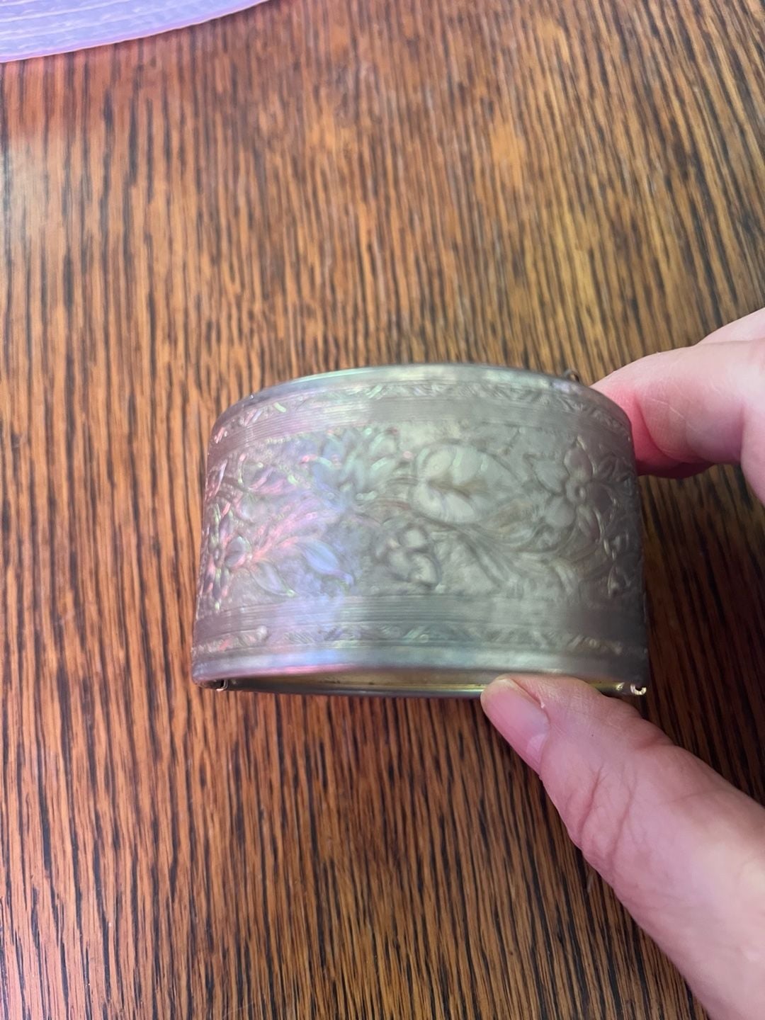 Marino Vintage Floral Engraved Clamper Hinged Bangle Bracelet
See description 6